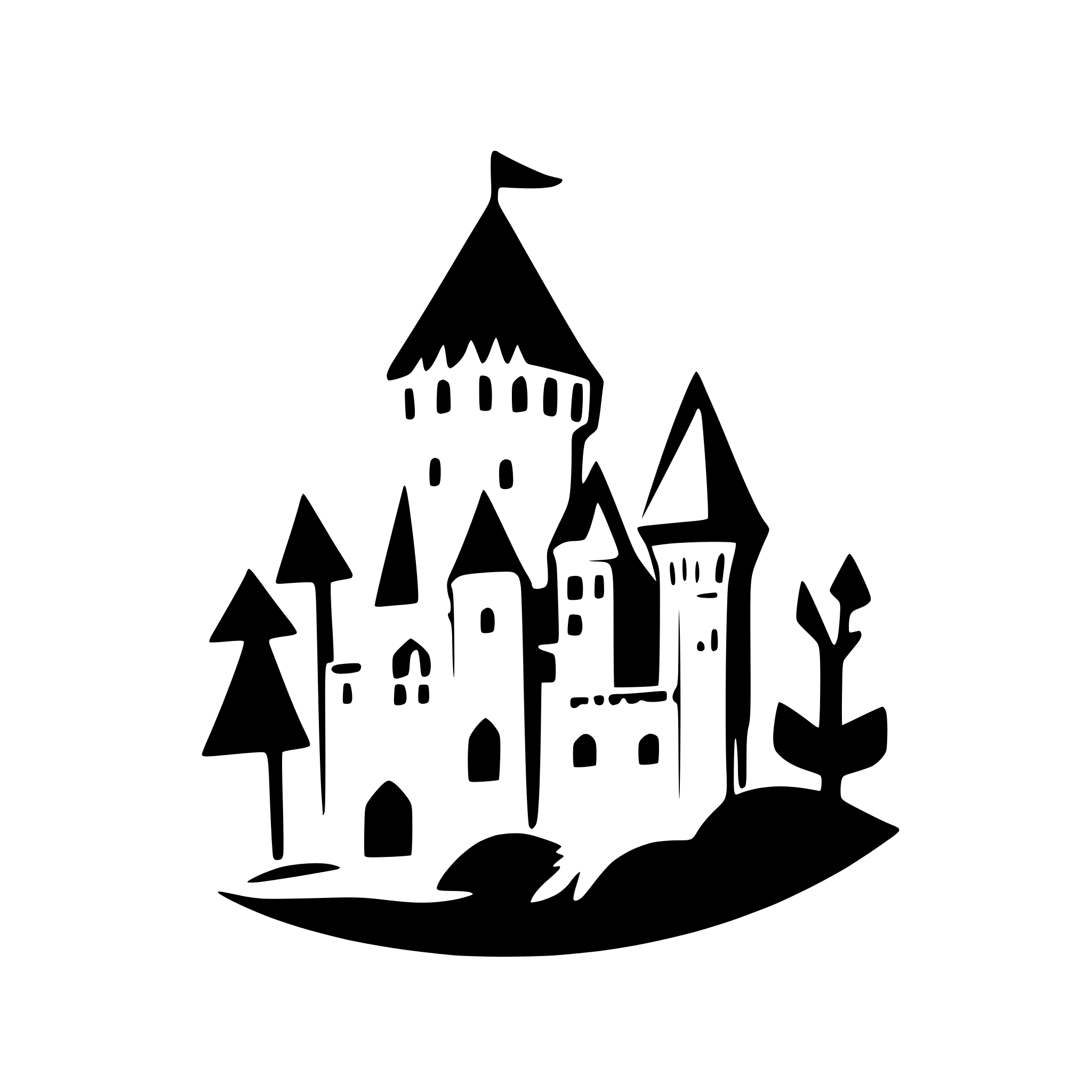 AI-generated SVG of 'fairytale castle with flags'