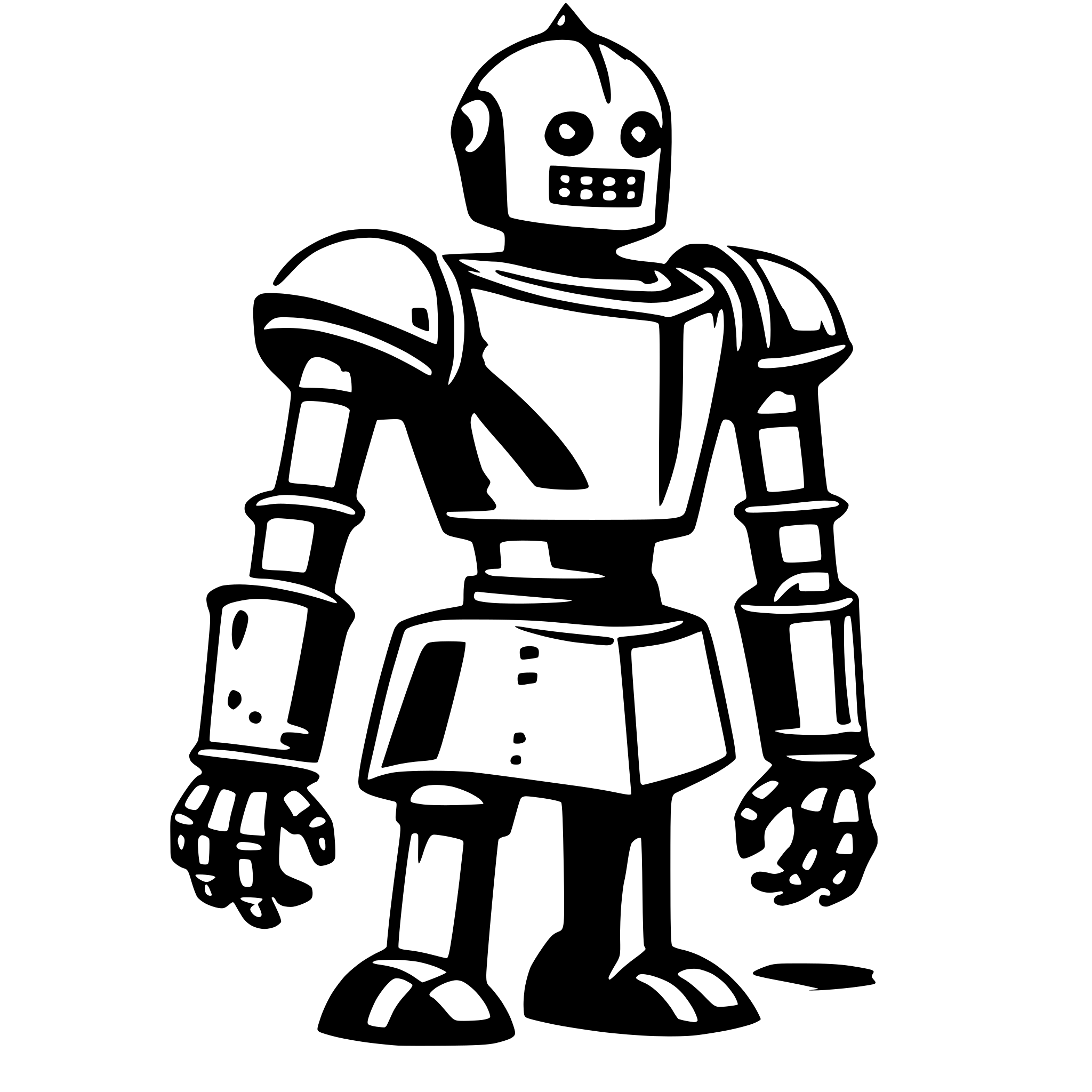 AI-generated SVG of 'knight robot'