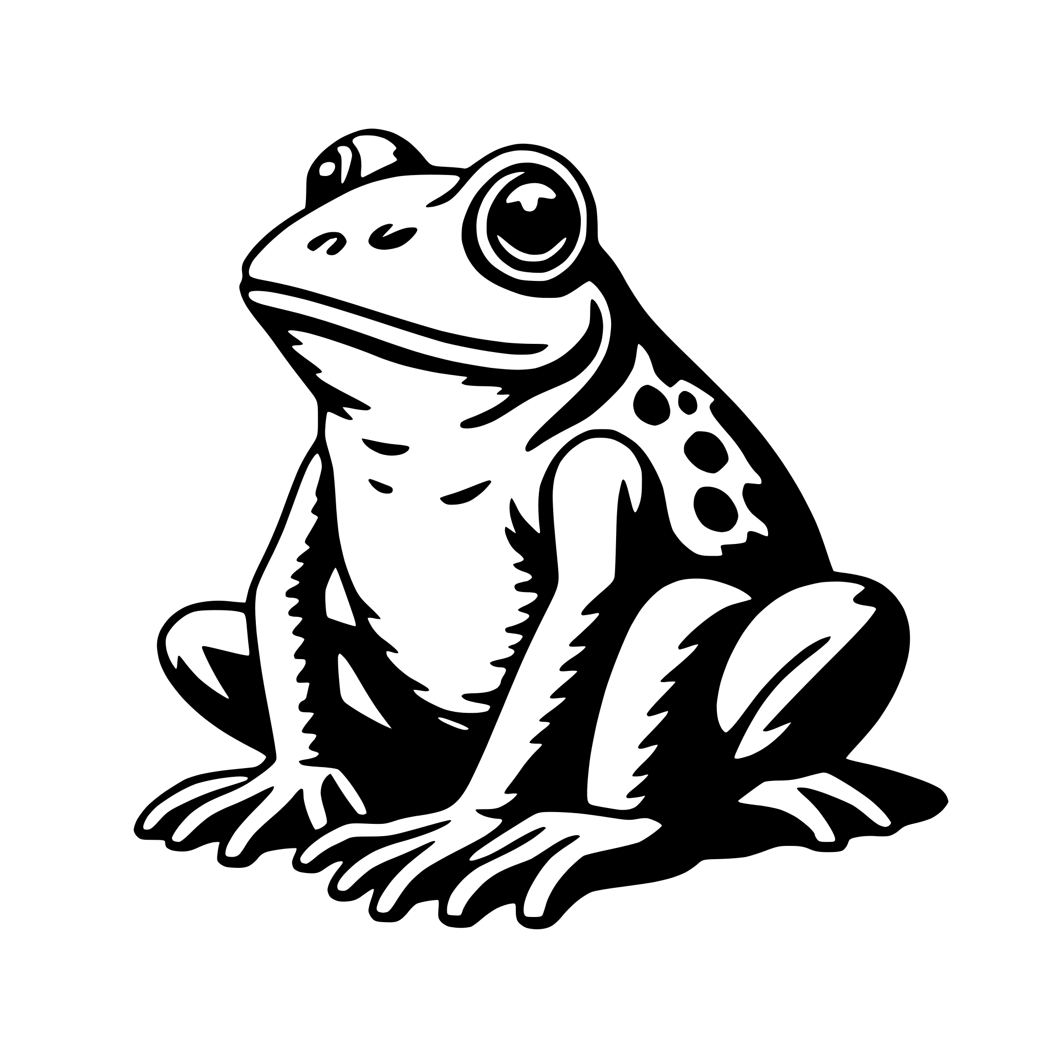 AI-generated SVG of 'frog'