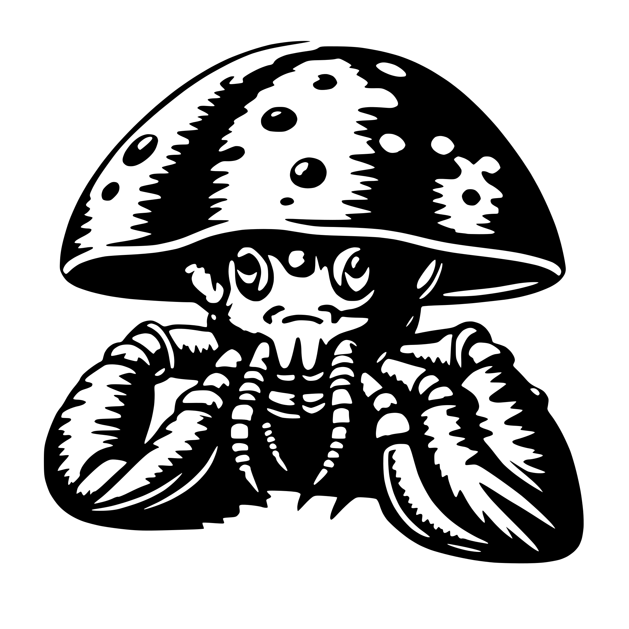 AI-generated SVG of 'lobster as a mushroom'