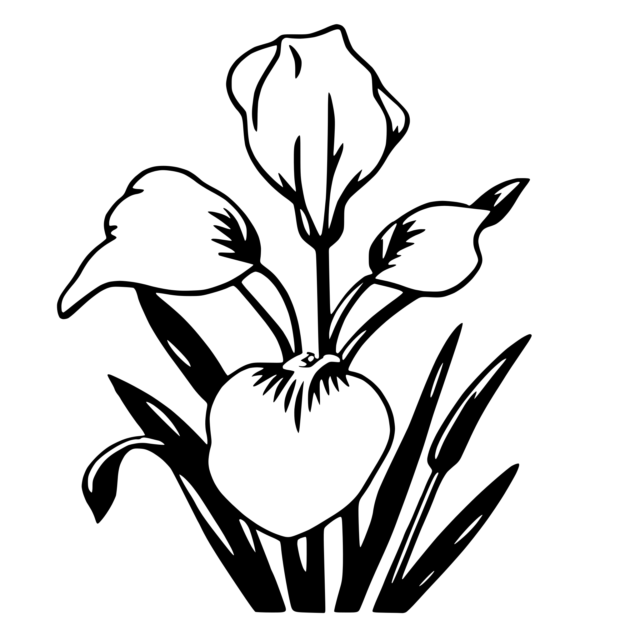 AI-generated SVG of 'iris'