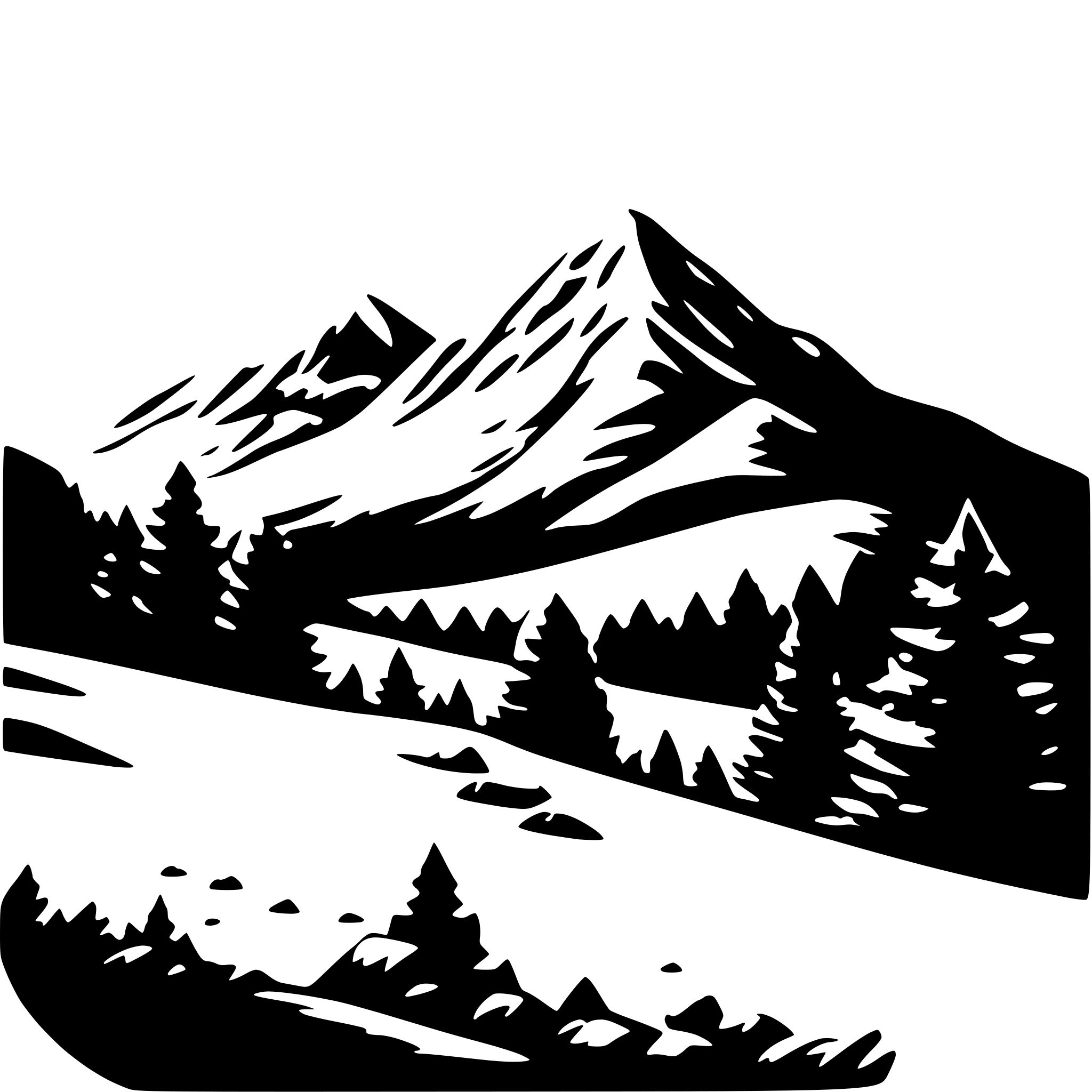 AI-generated SVG of a mountain scene