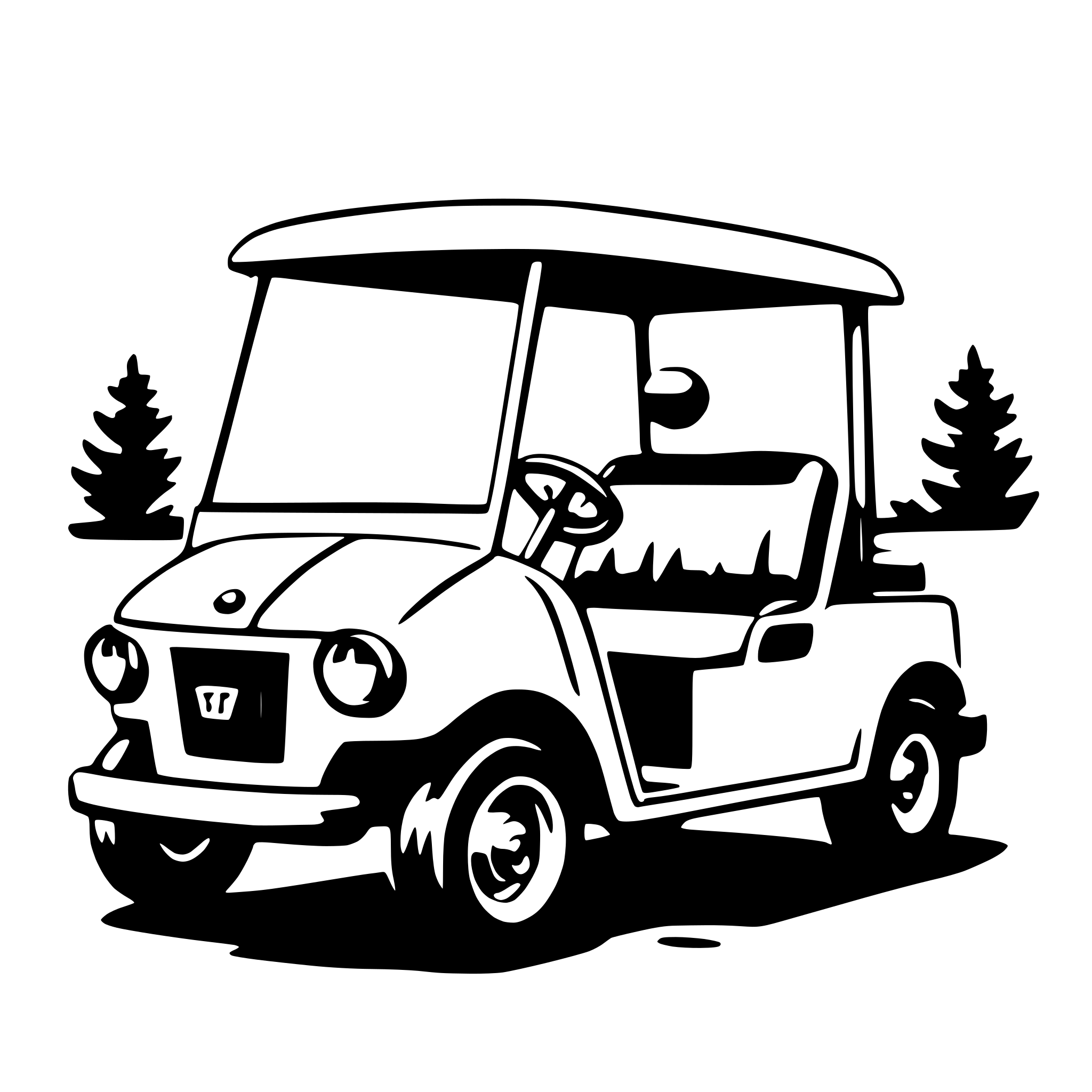 AI-generated SVG of a golf cart