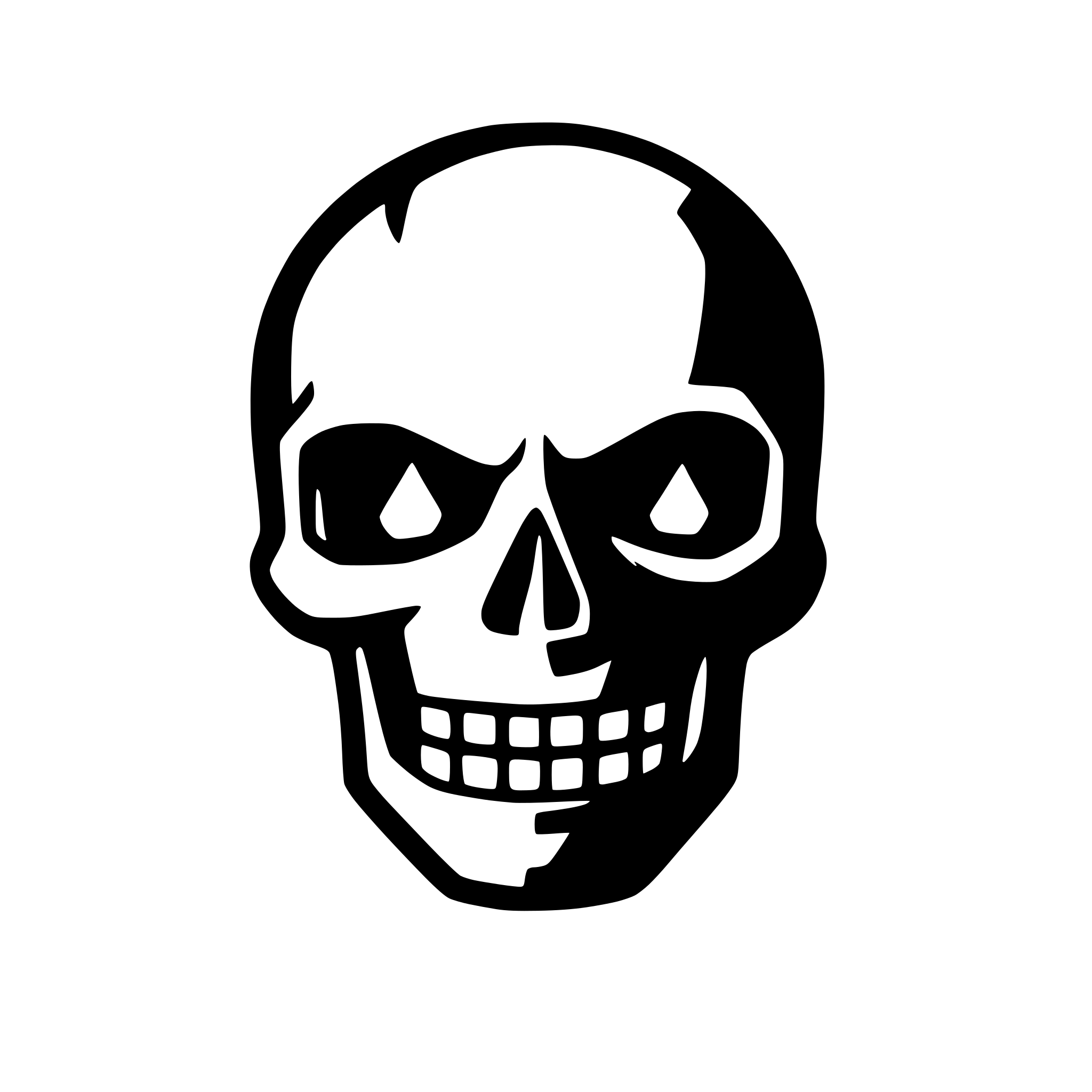 AI-generated SVG of a skull icon, low poly
