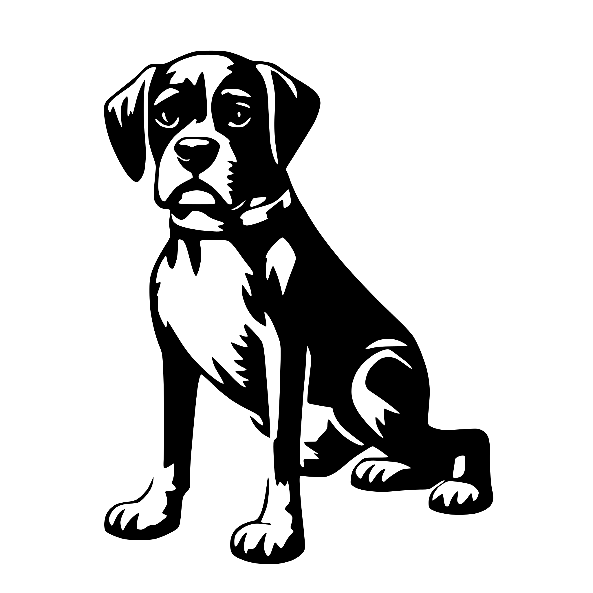 AI-generated SVG of a Boxer