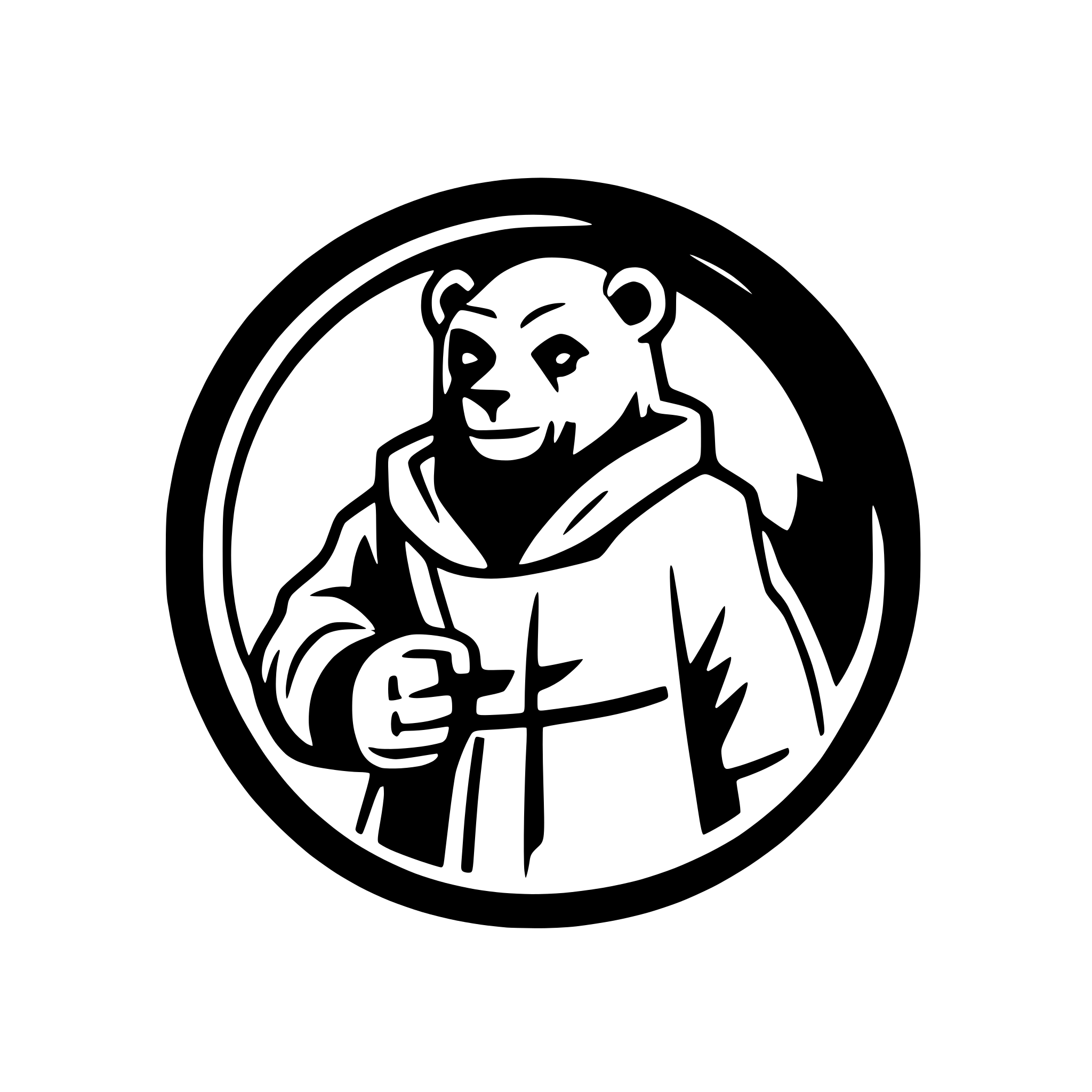 AI-generated SVG of a cyber bear monk