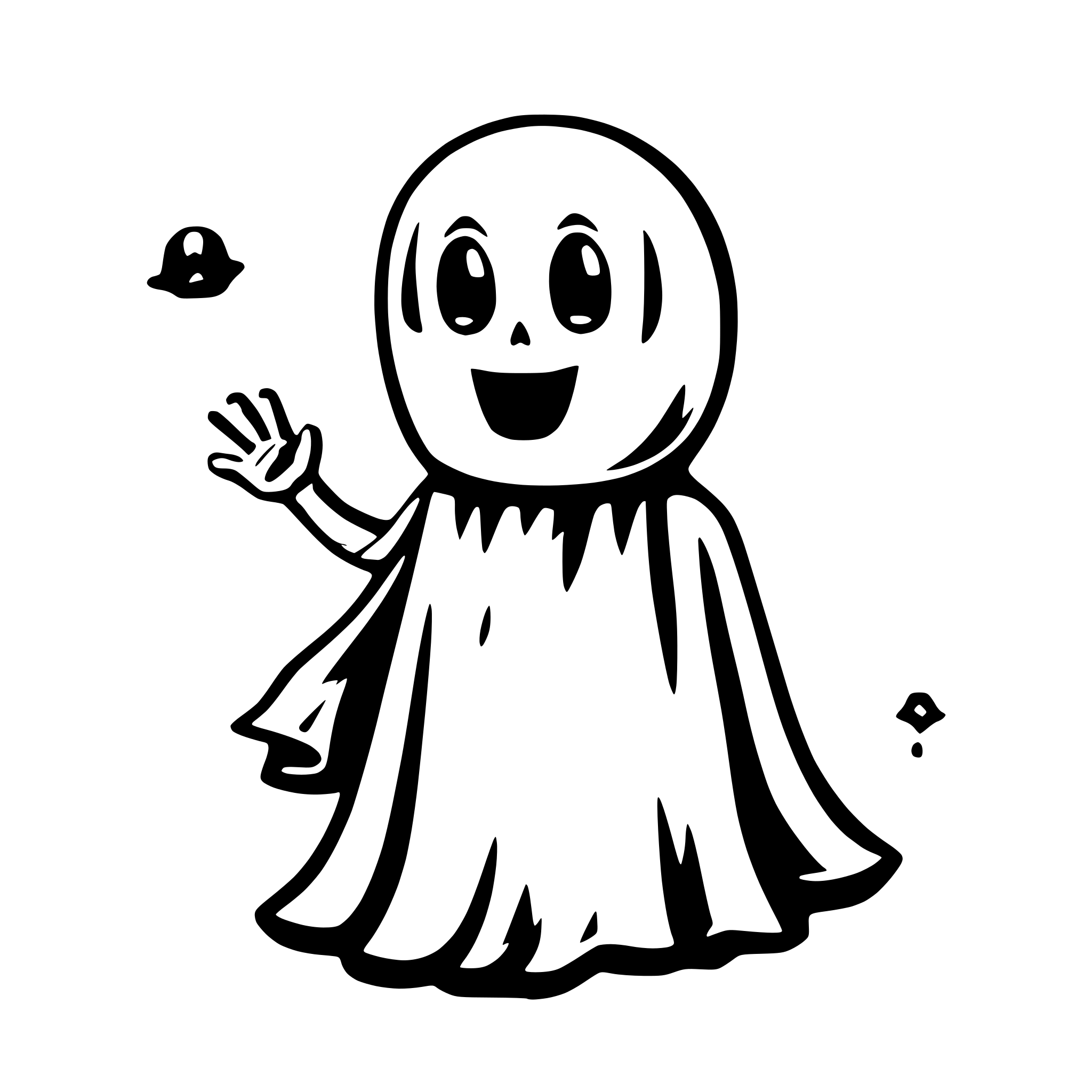AI-generated SVG of 'caspar the little ghost'