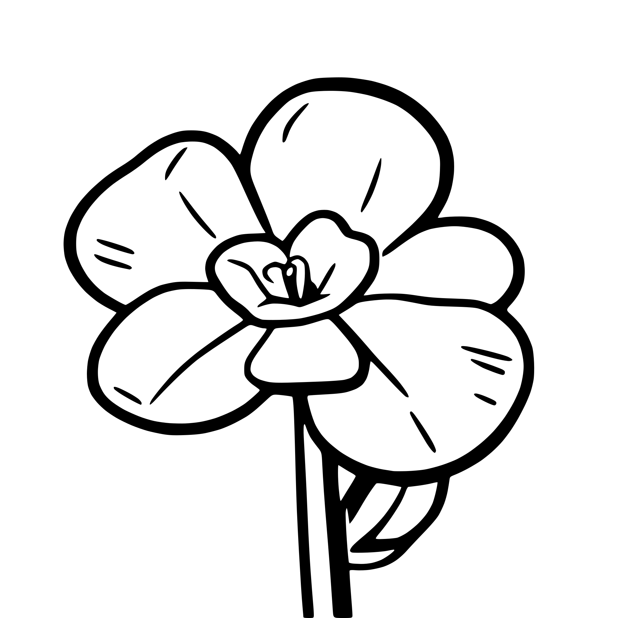 AI-generated SVG of 'african violet saintpaulia blossom'