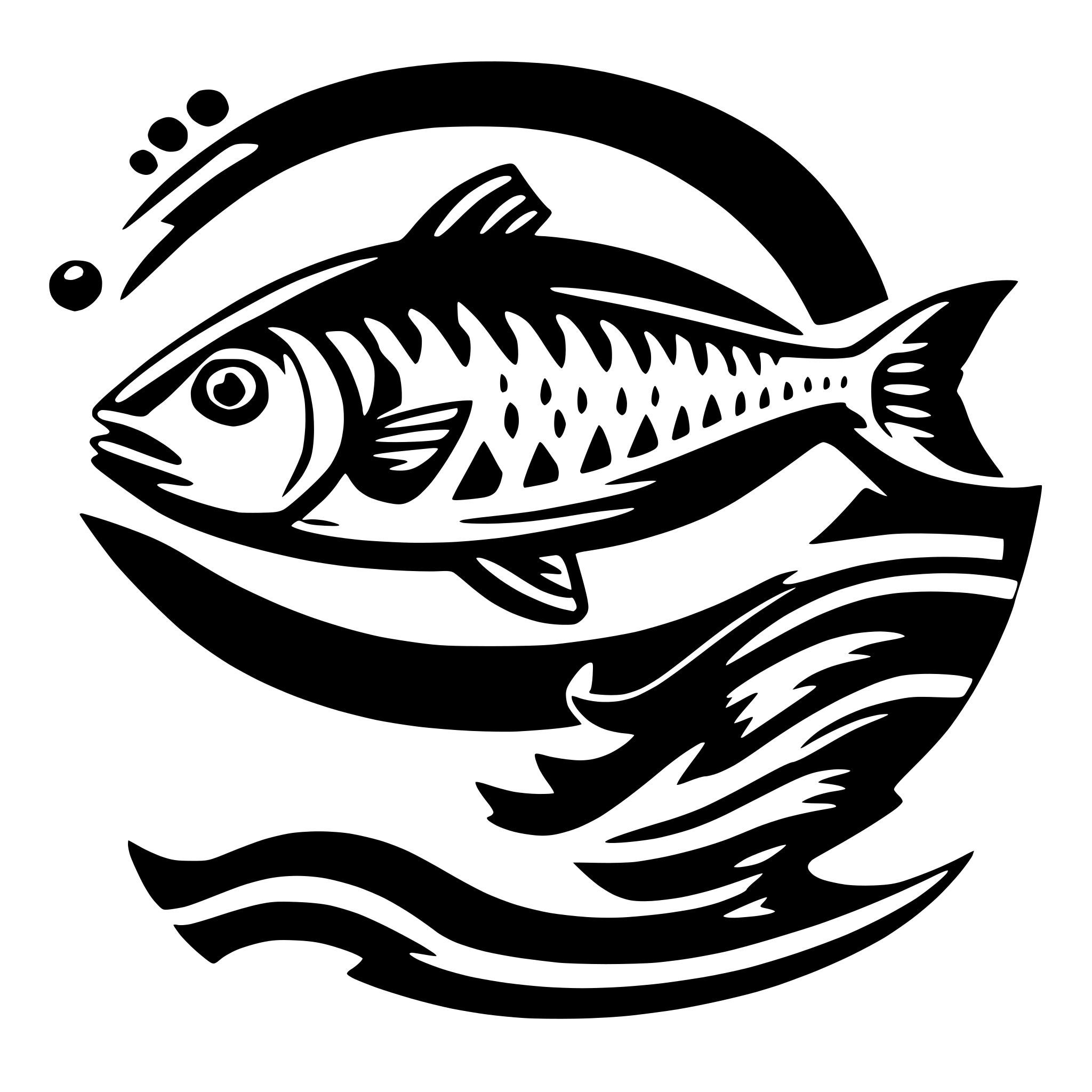 AI-generated SVG of 'A Fish Symbol with the Name Carolina in it'