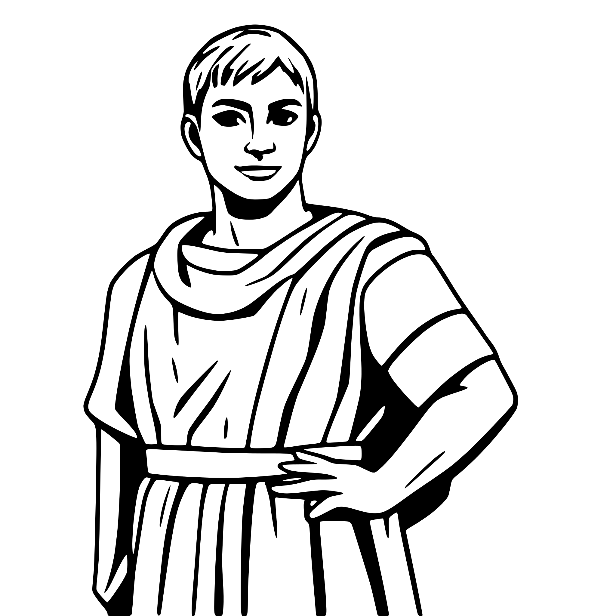 AI-generated SVG of 'roman emperor in toga'