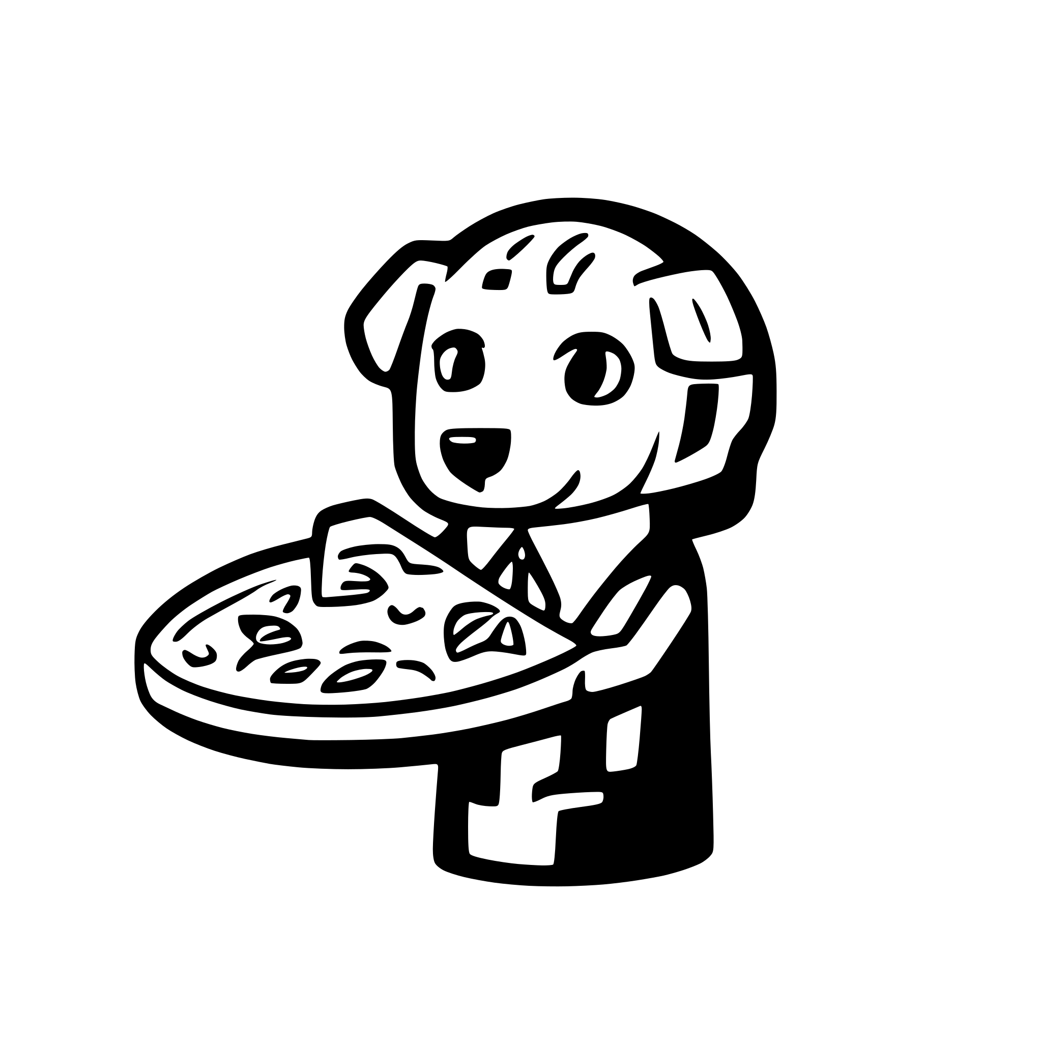 AI-generated SVG of 'dog pizza accountant'