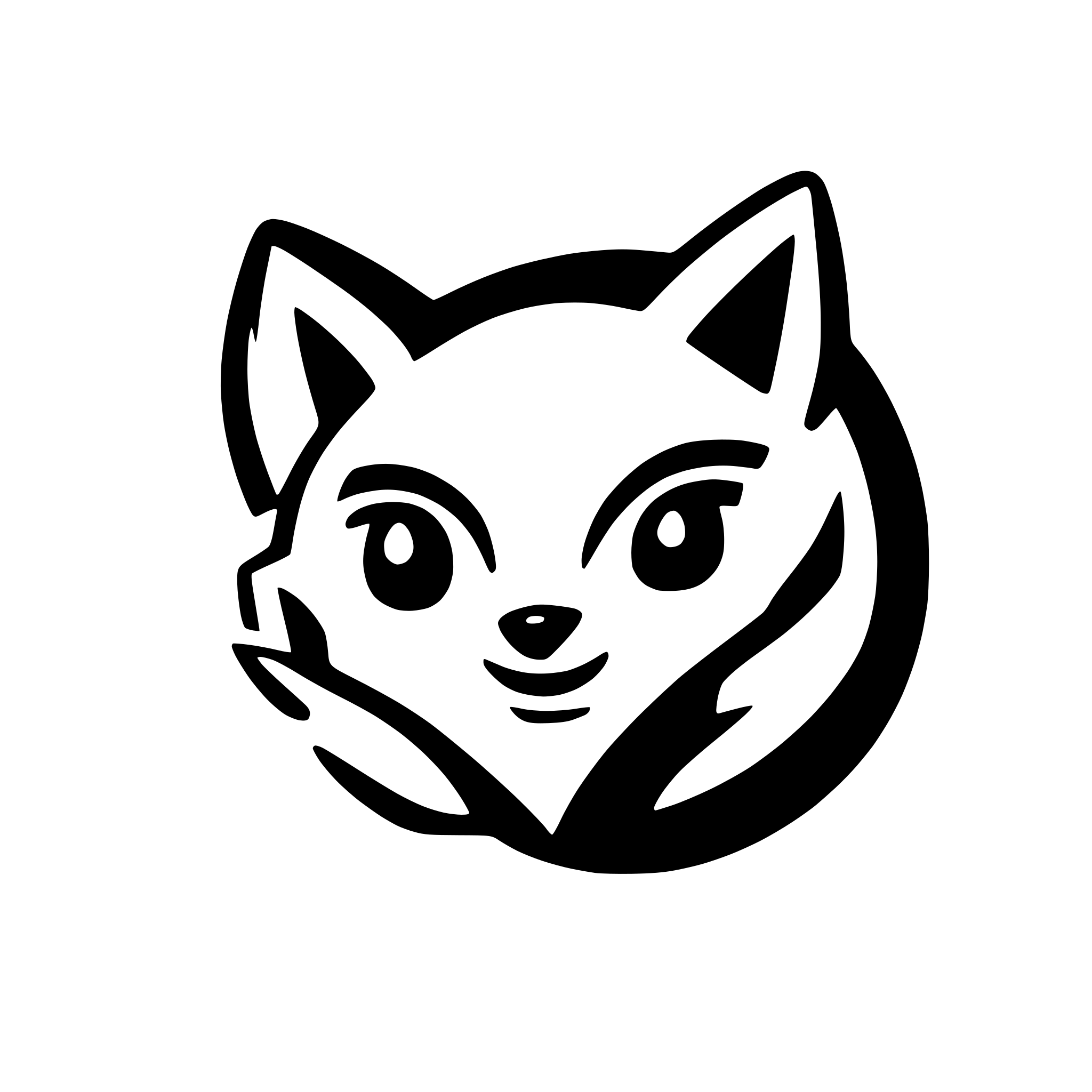 AI-generated SVG of 'snowflake fox'