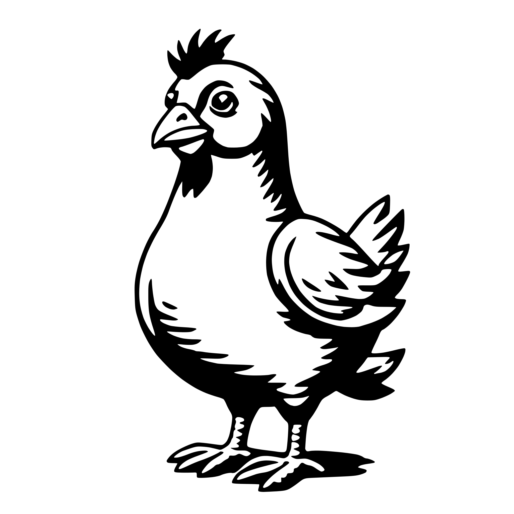 AI-generated SVG of 'chicken with bow tie'