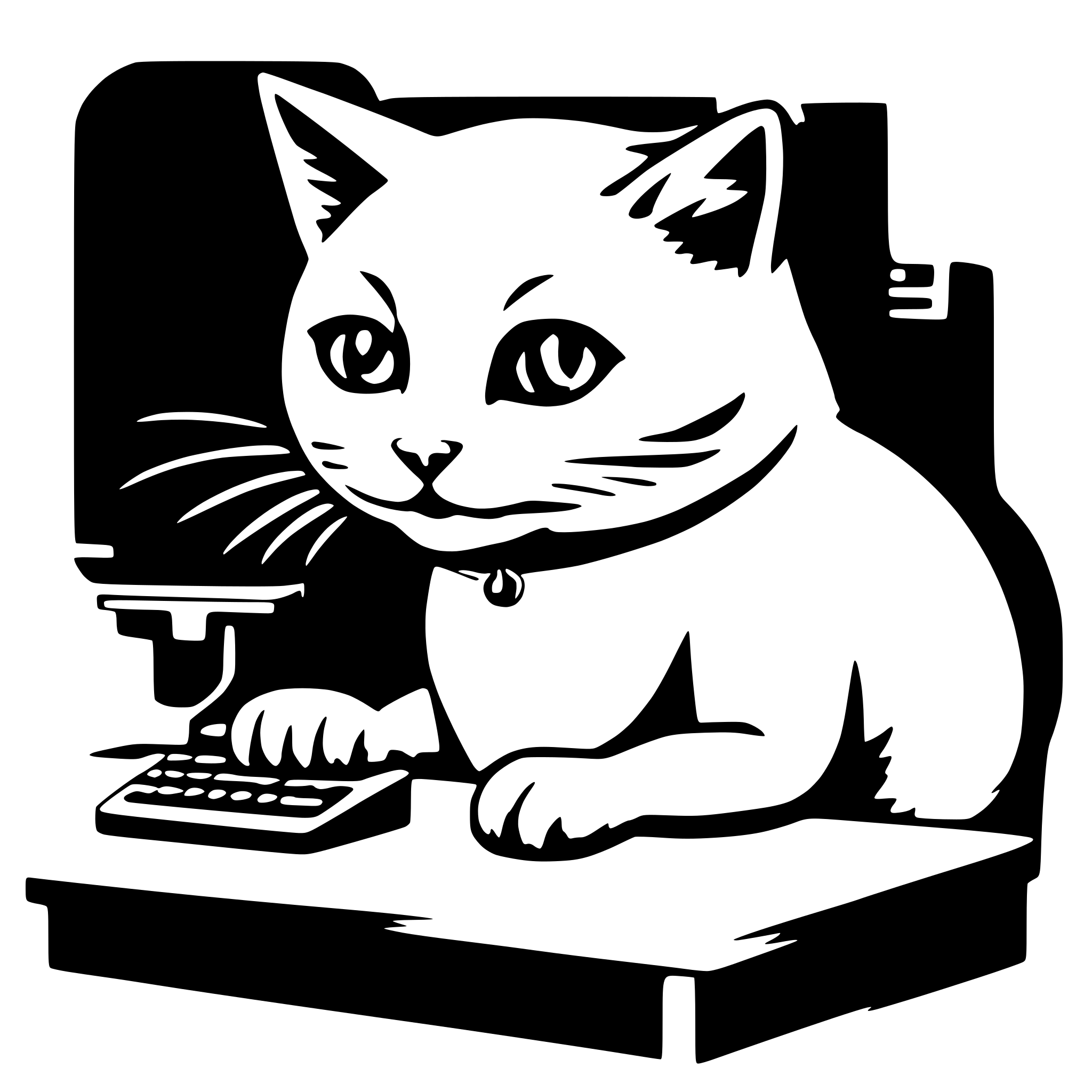AI-generated SVG of 'a cat as programmer'