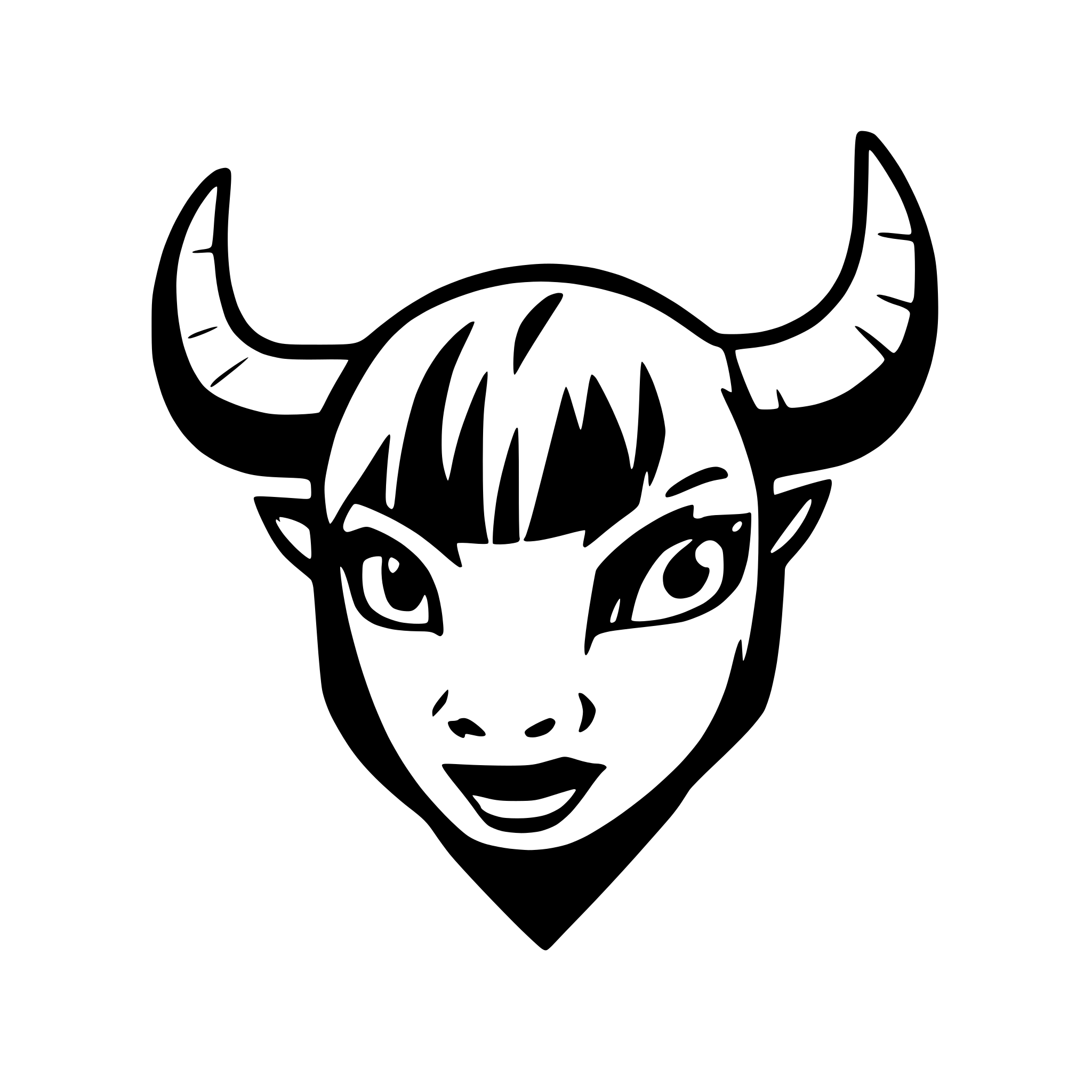 AI-generated SVG of 'bull face'