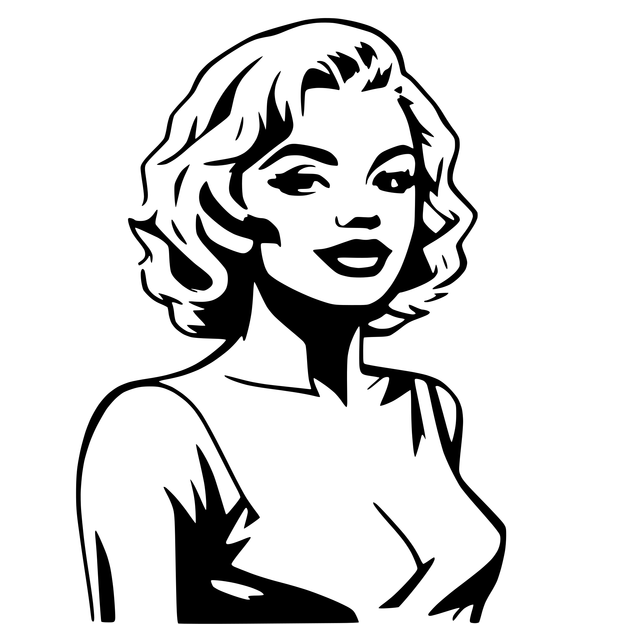 AI-generated SVG of a Marilyn Monroe
