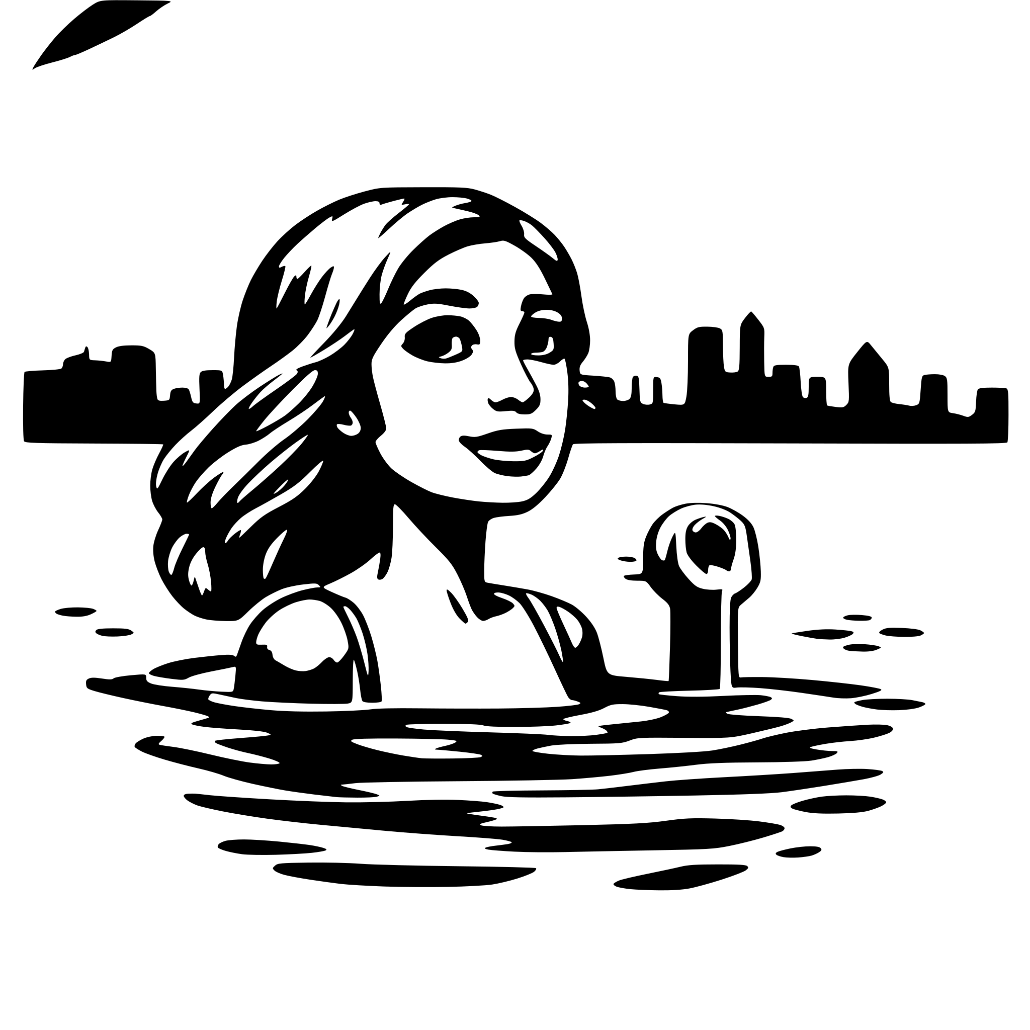 AI-generated SVG of a swiming