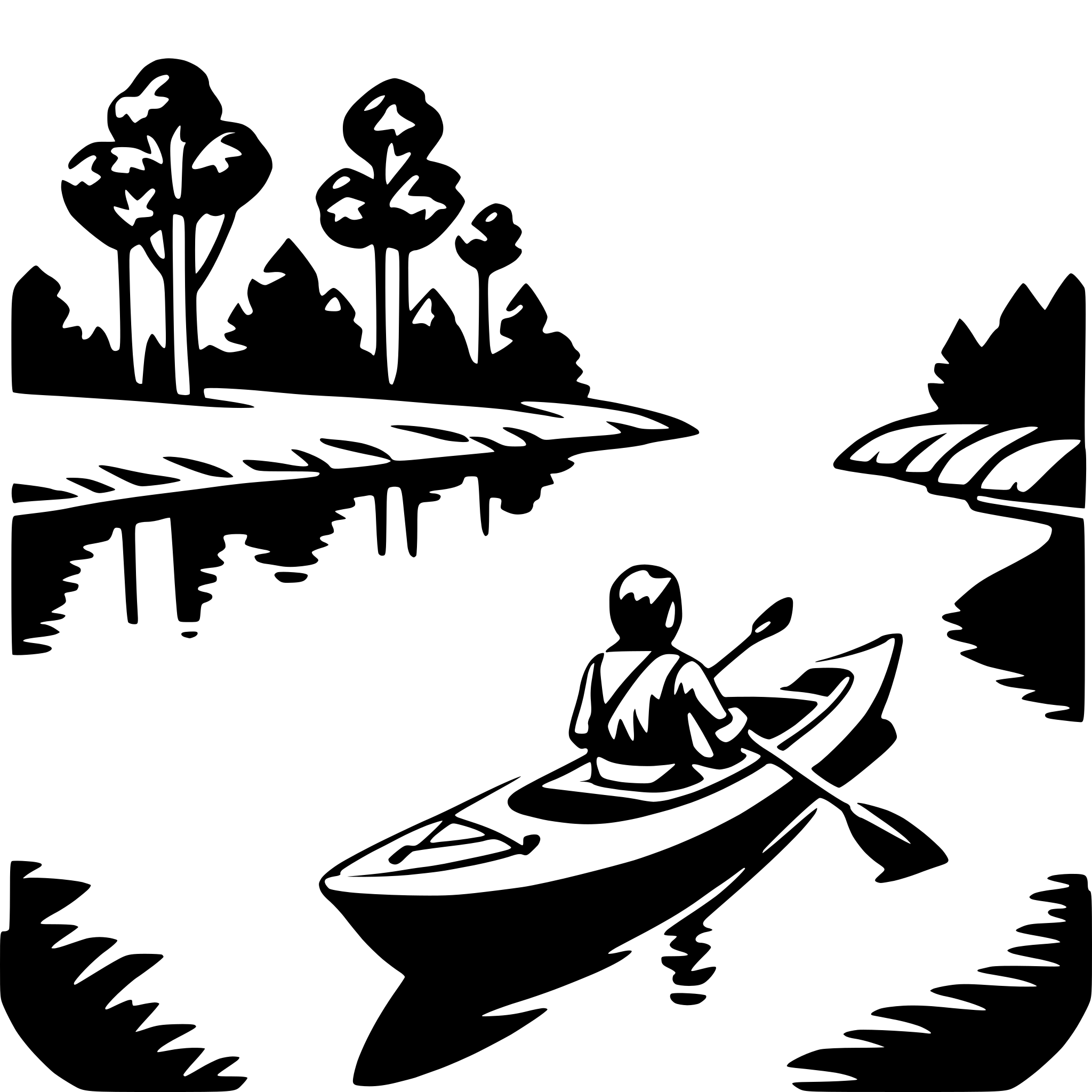 AI-generated SVG of 'river kayaking trip'