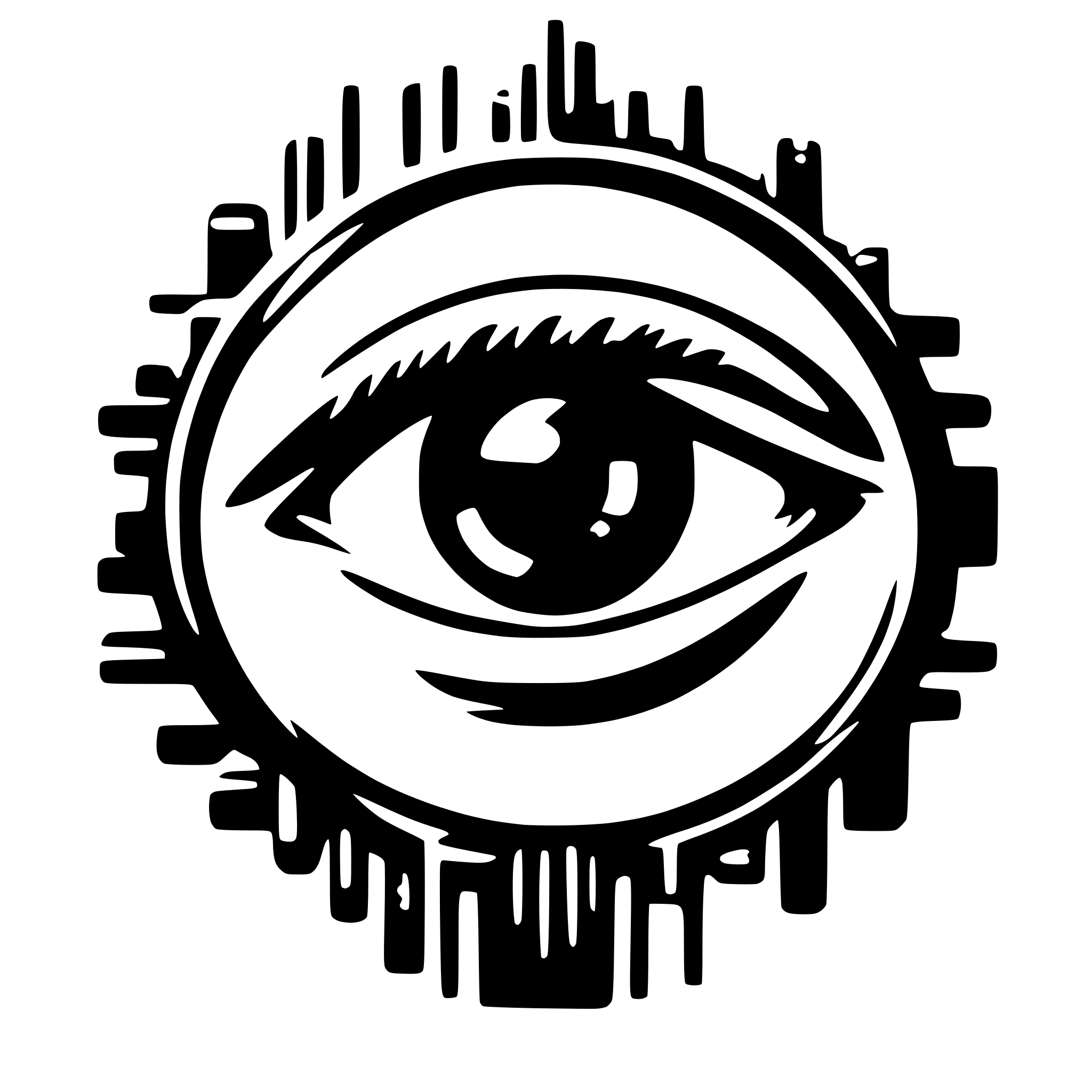 AI-generated SVG of a circuit eye