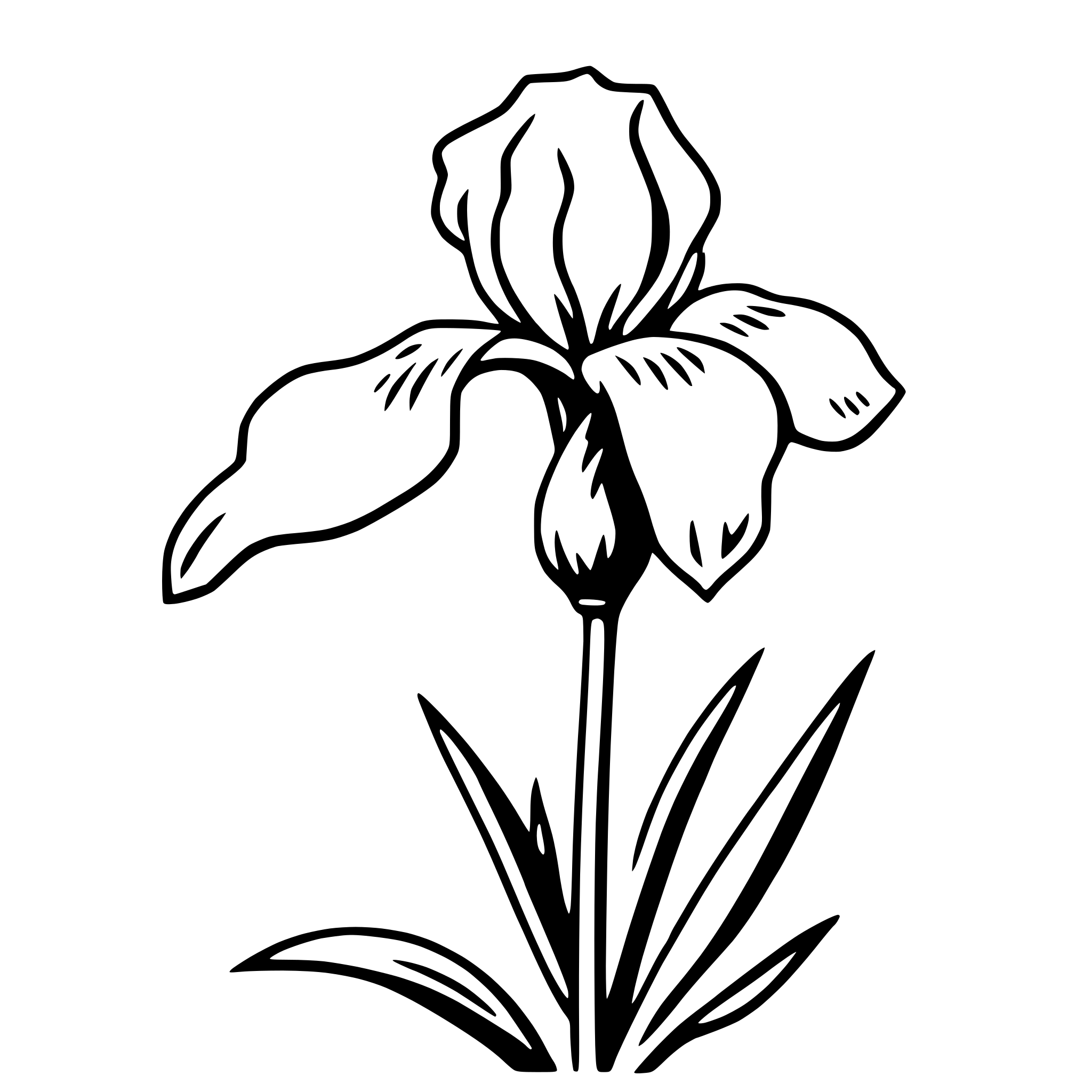AI-generated SVG of a iris