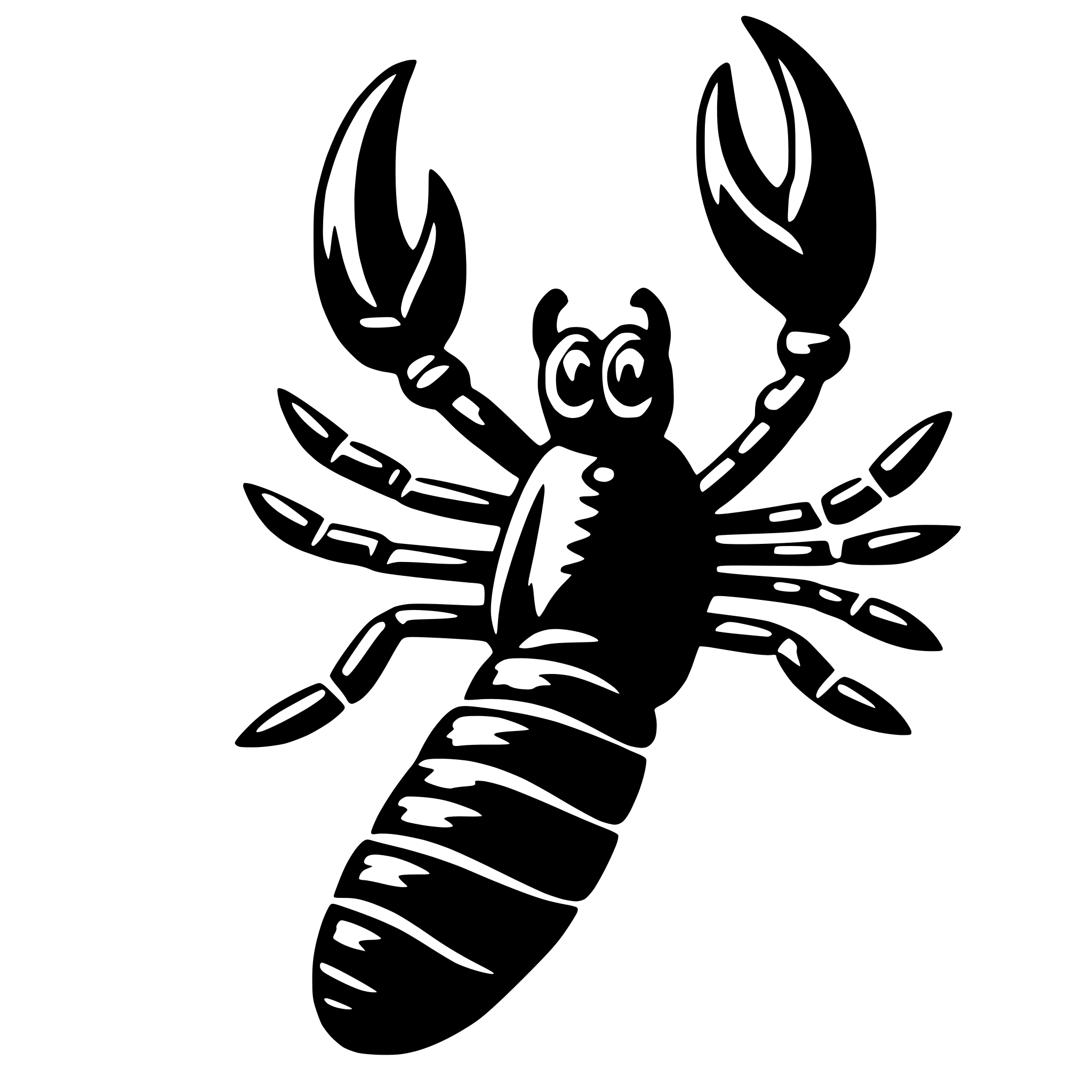 AI-generated SVG of a lobster