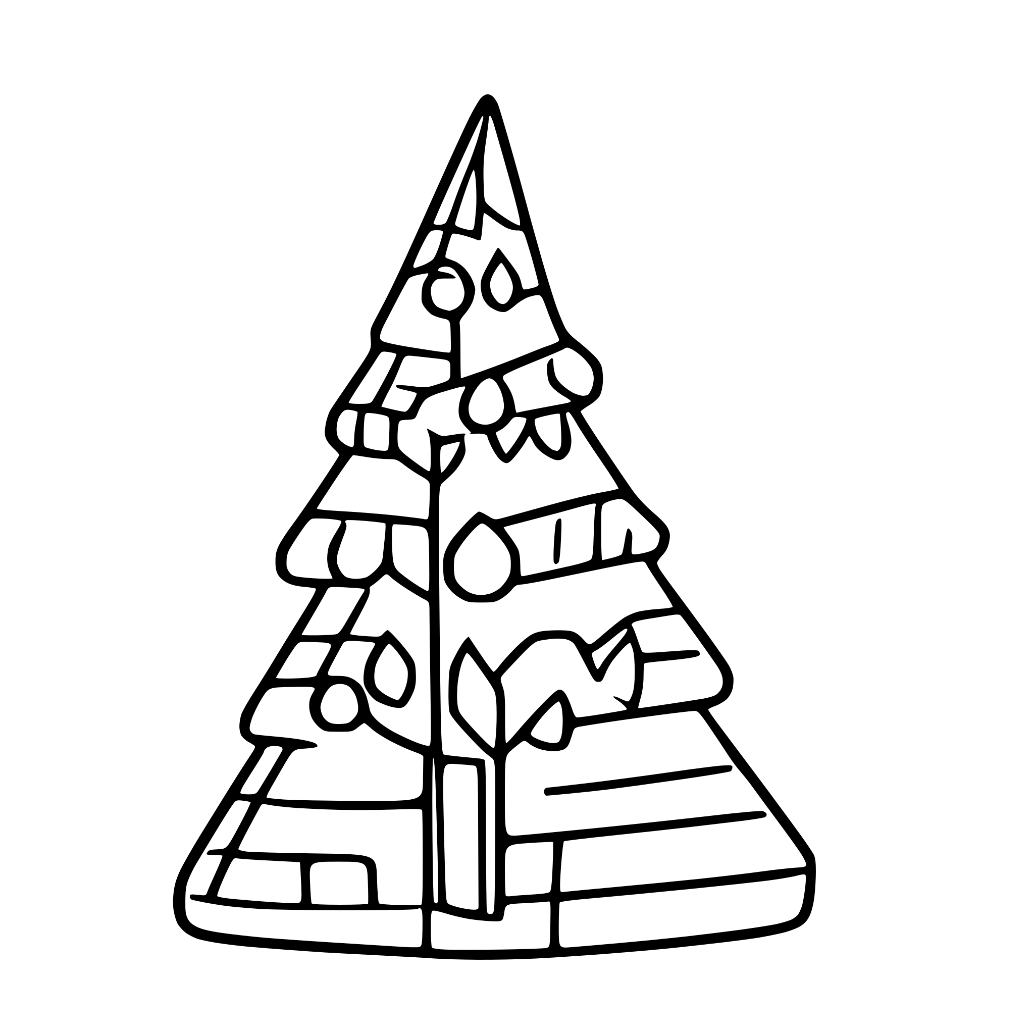 AI-generated SVG of 'Christmas tree with lights'