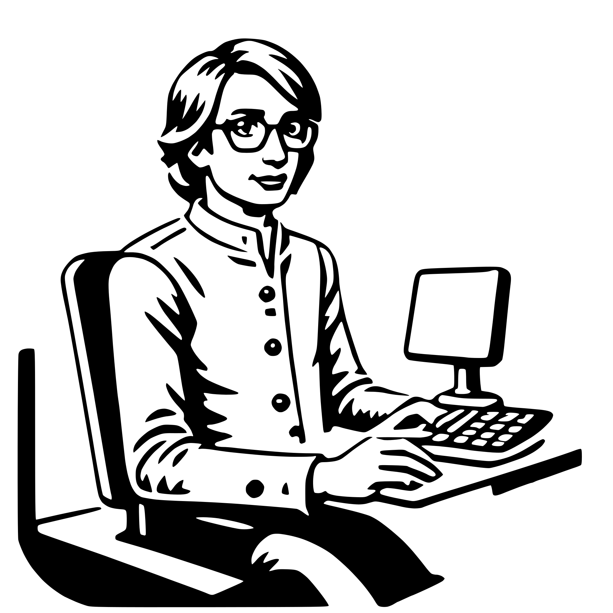 AI-generated SVG of a computer scientist