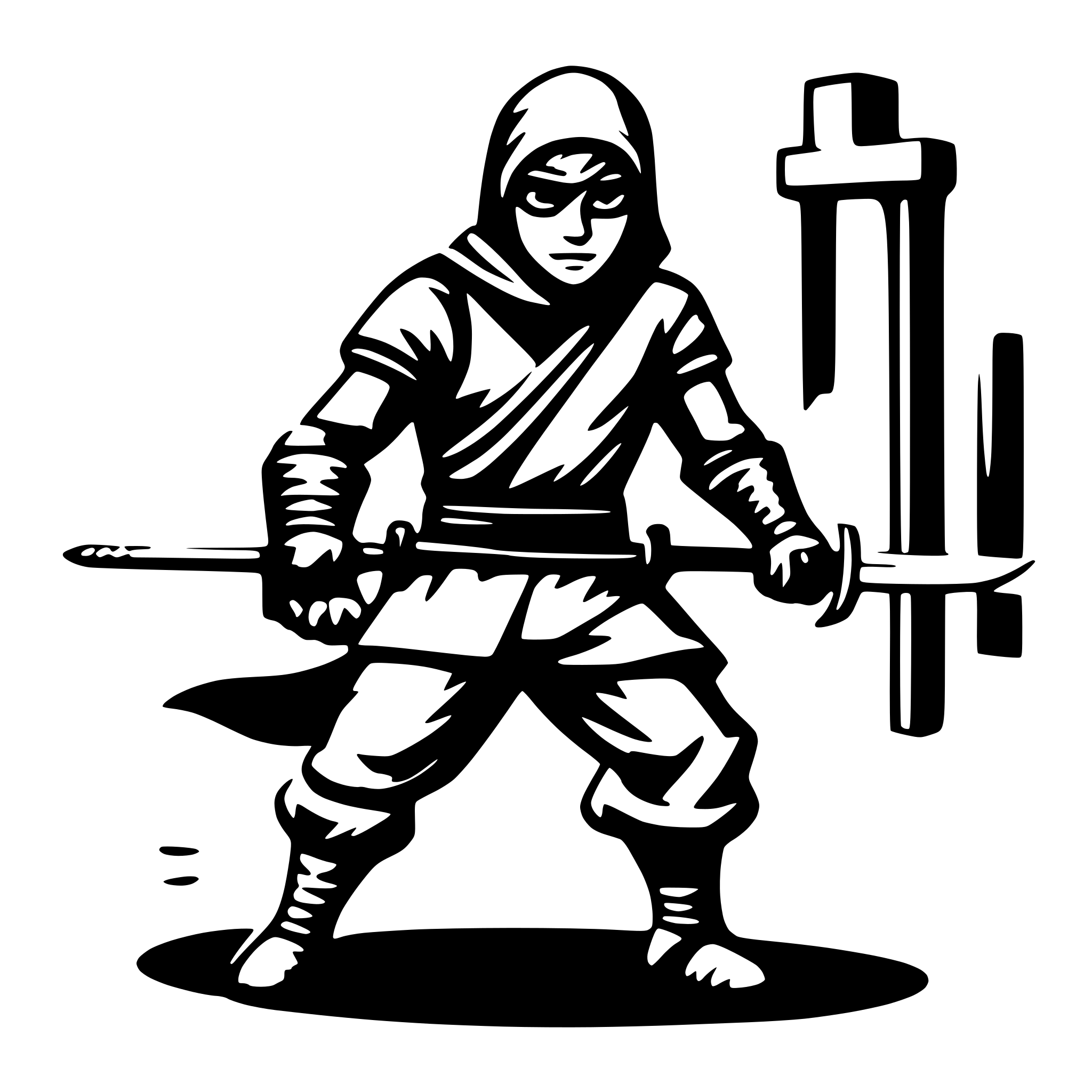 AI-generated SVG of a ninja