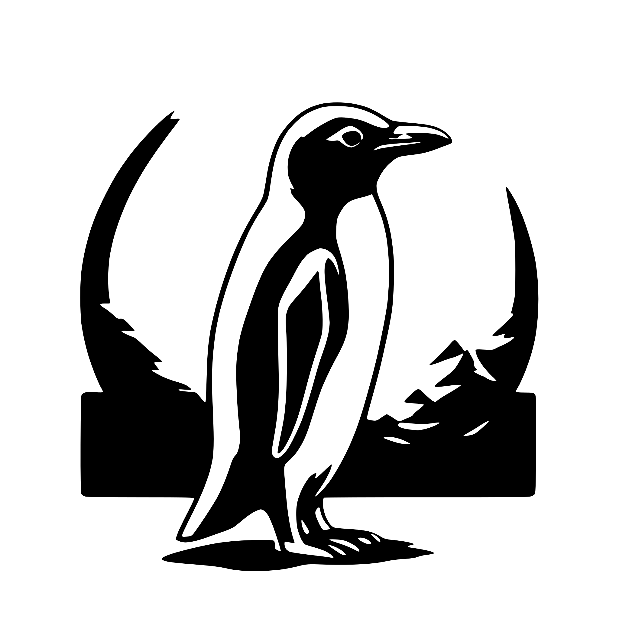 AI-generated SVG of 'penguin,Typography Art'