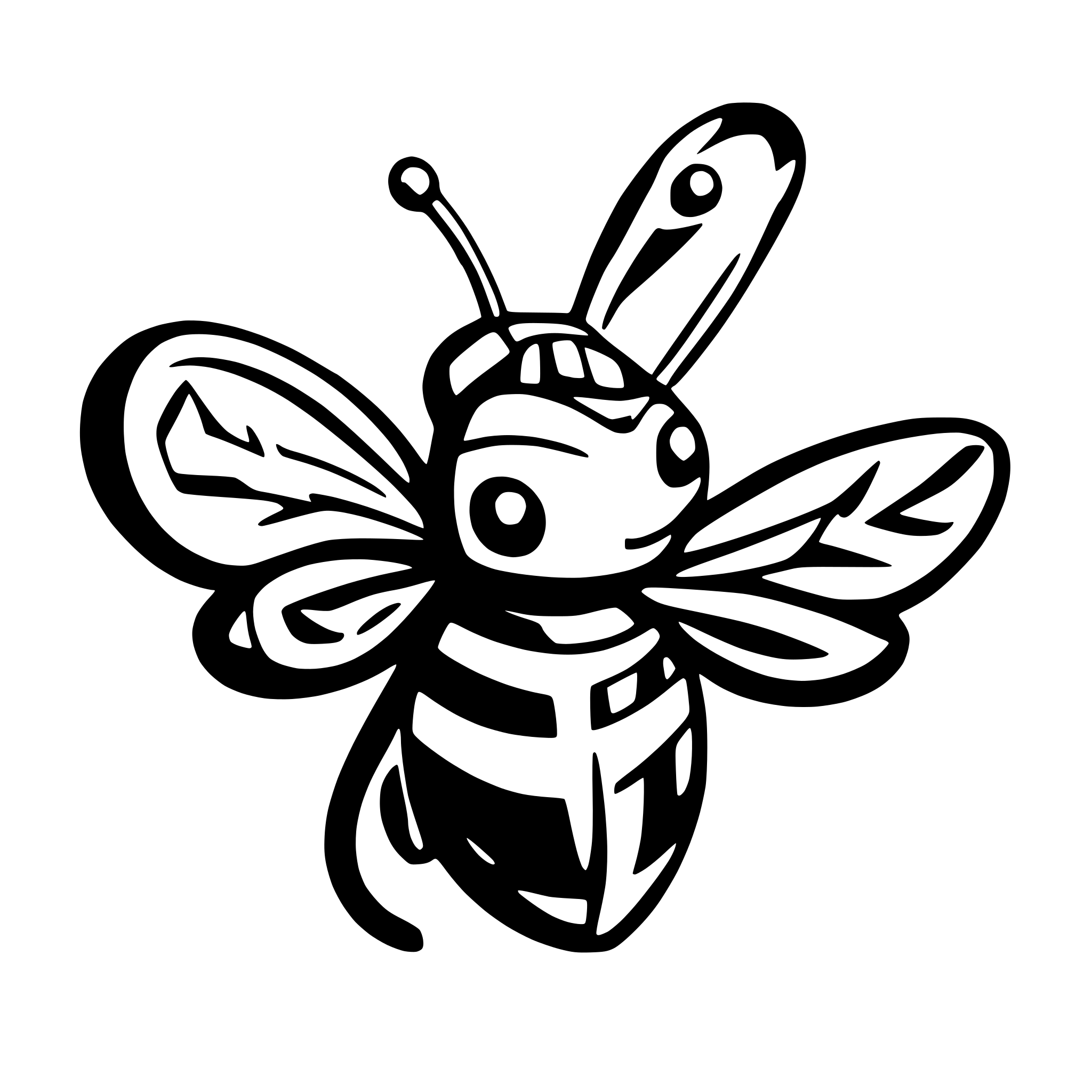 AI-generated SVG of 'The good wasp side view'