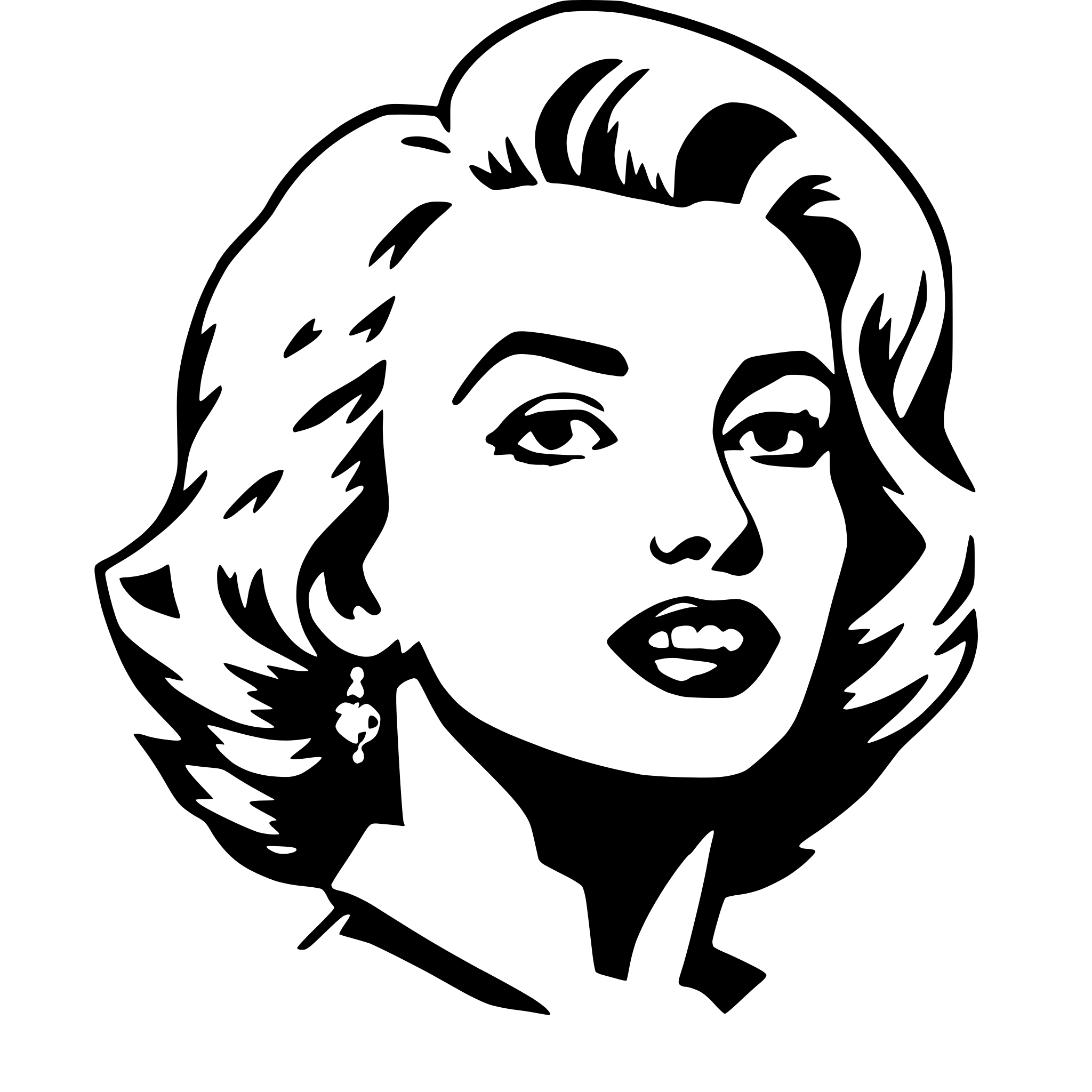 AI-generated SVG of 'marilyn monroe'
