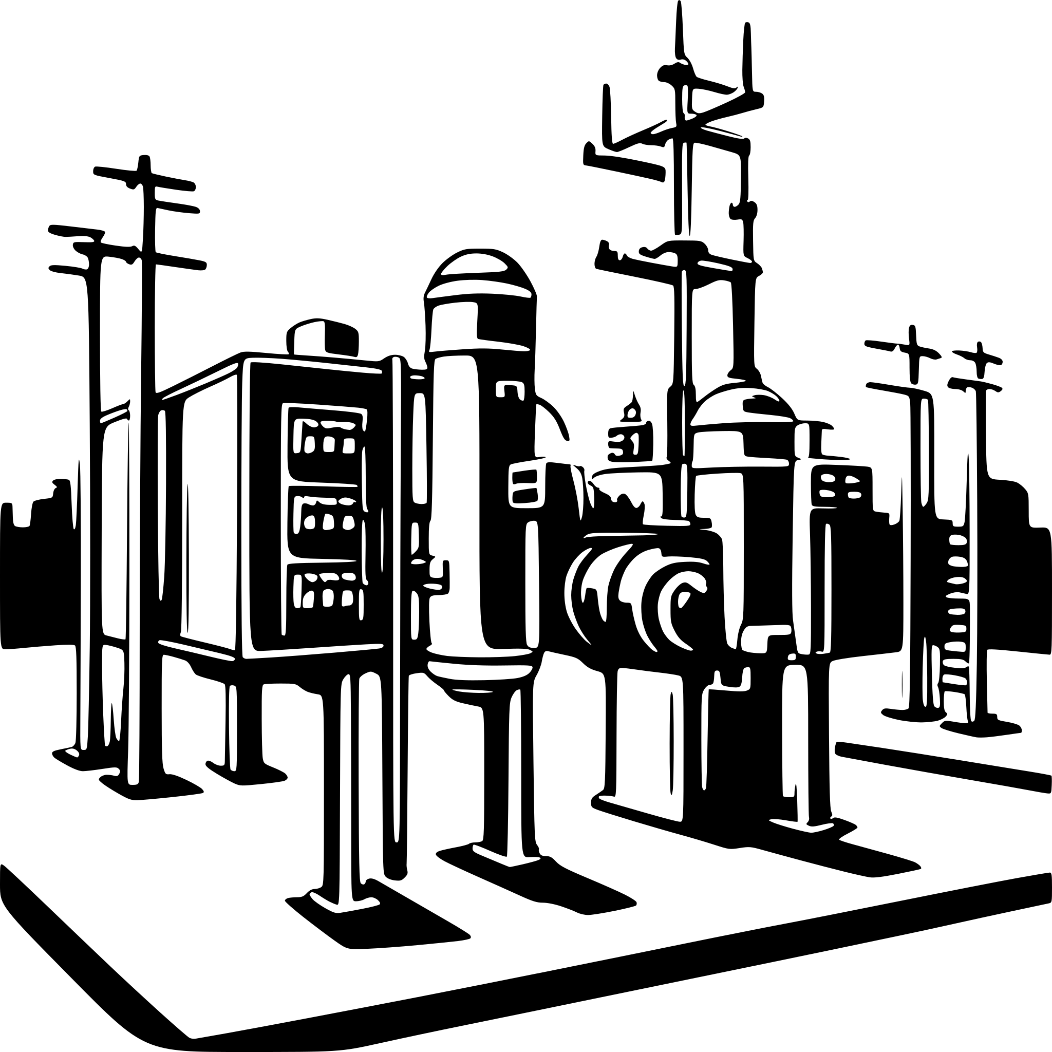 AI-generated SVG of 'substation circuit and feeder'