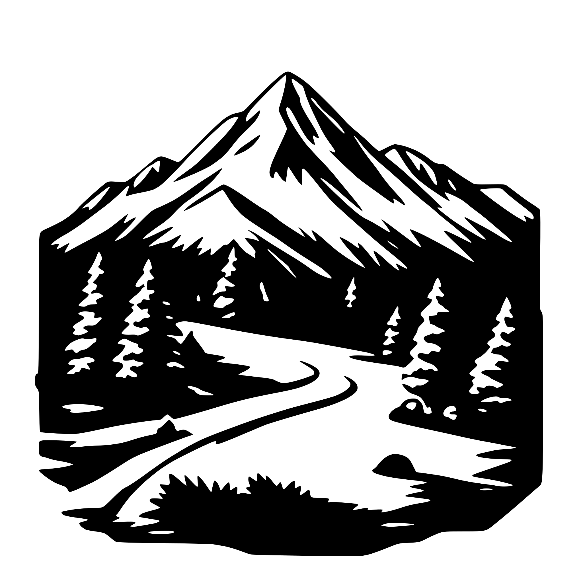 AI-generated SVG of a mountain