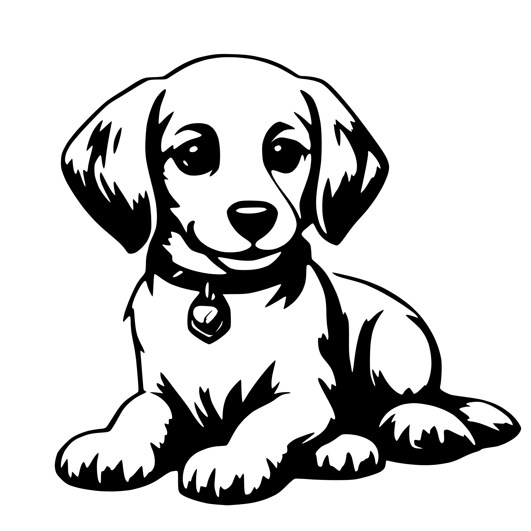 AI-generated SVG of a cute dog