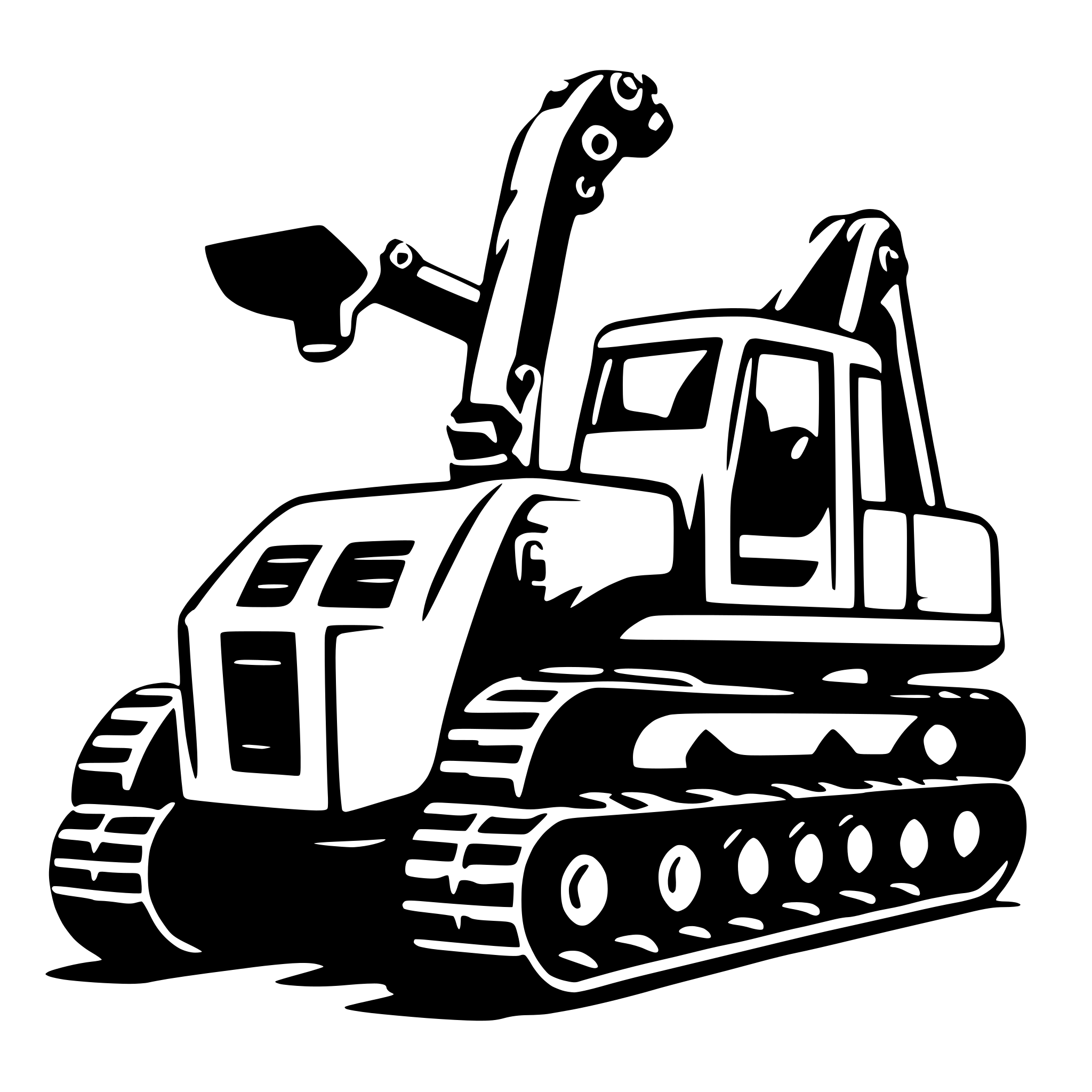 AI-generated SVG of a excavator