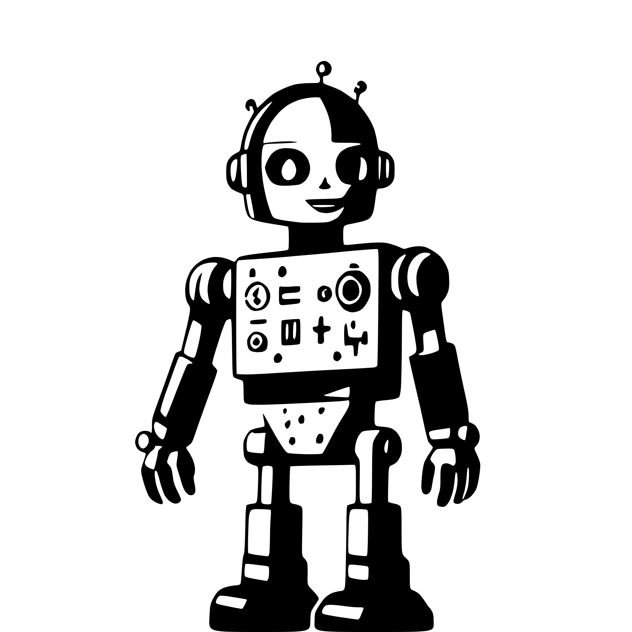 AI-generated SVG of 'robot with gears and circuits'