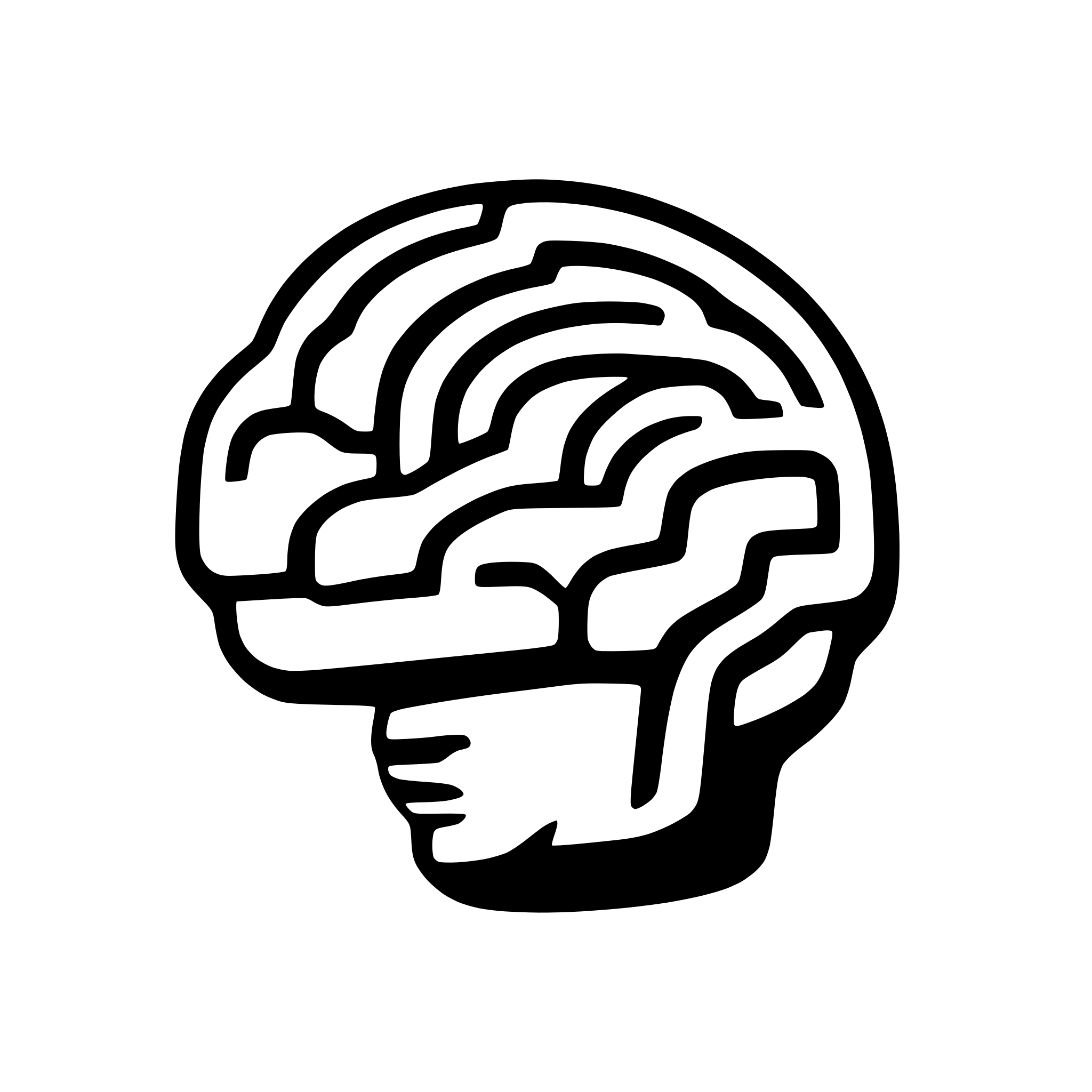 AI-generated SVG of a brain memory notes logo