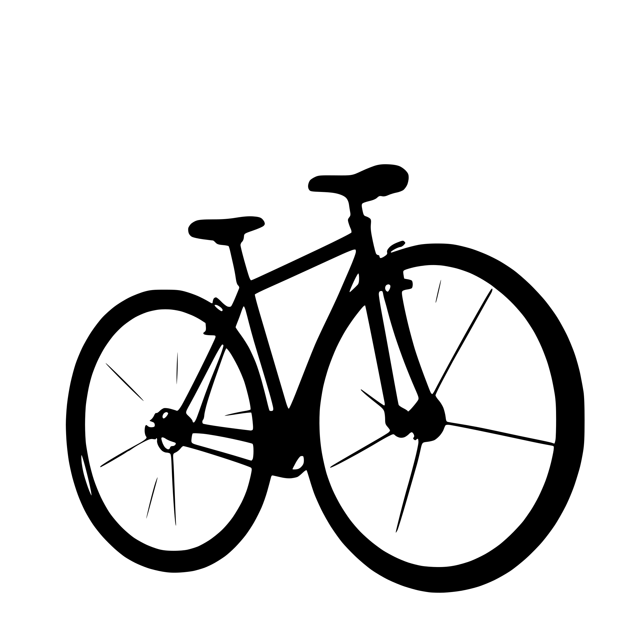 AI-generated SVG of a a cycle silhouette vector with a white background