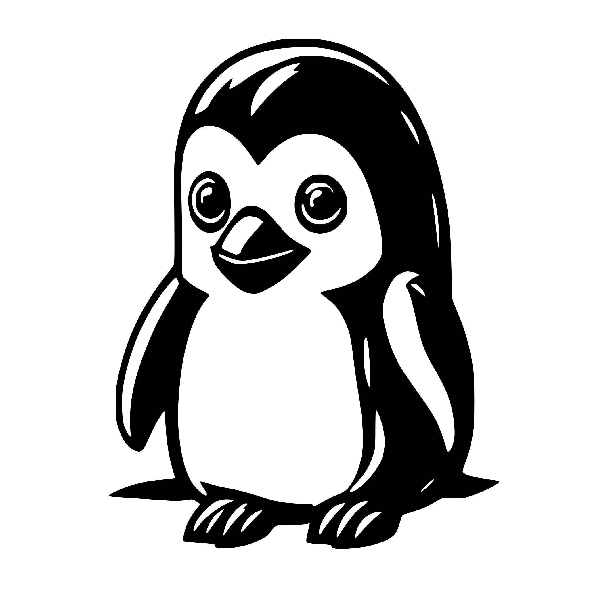 AI-generated SVG of 'Penguin head and LB initials'