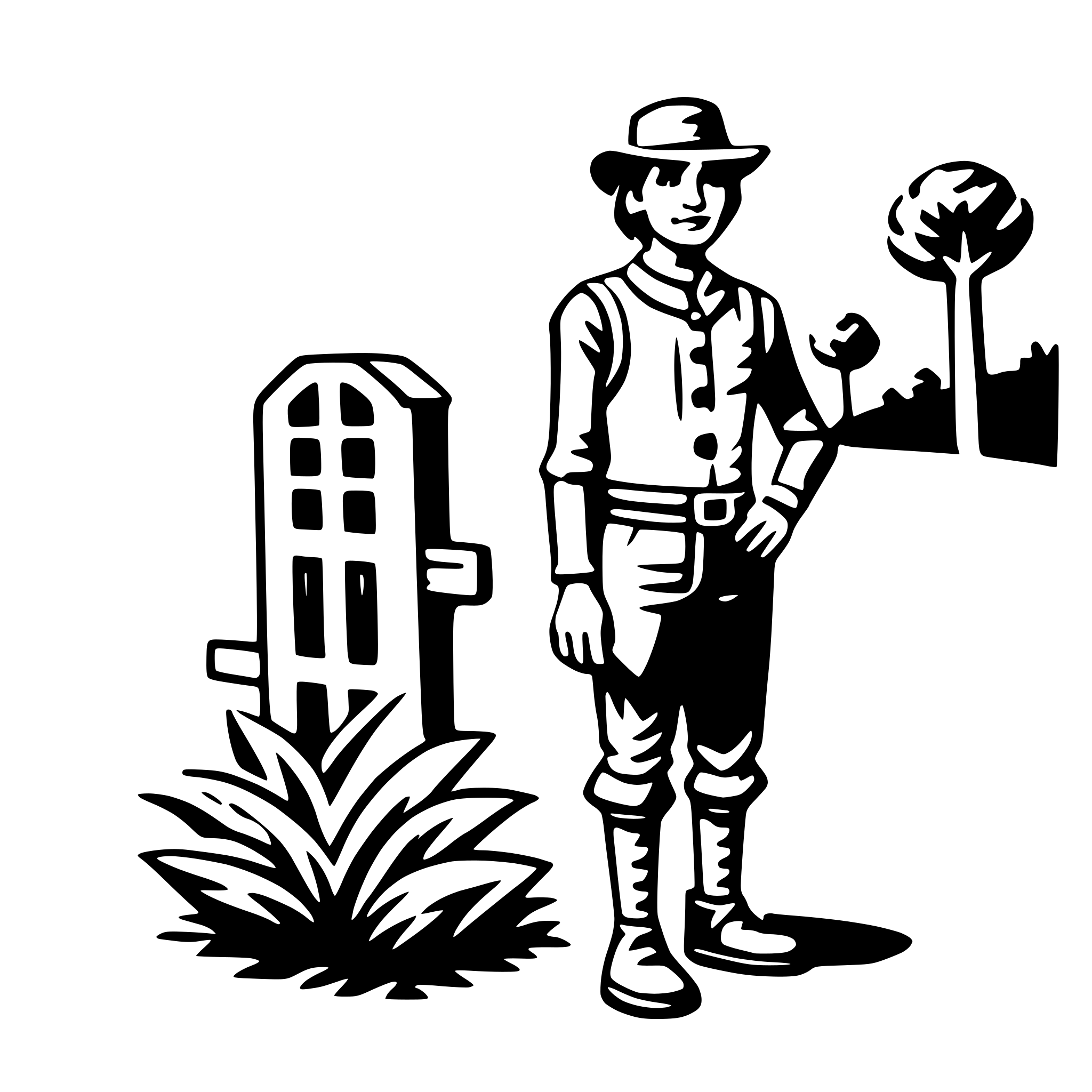 AI-generated SVG of a farmer
