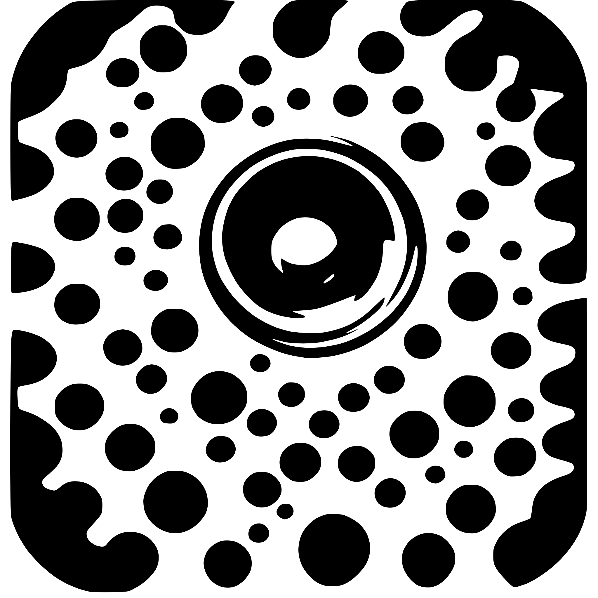 AI-generated SVG of 'black speaker holes'
