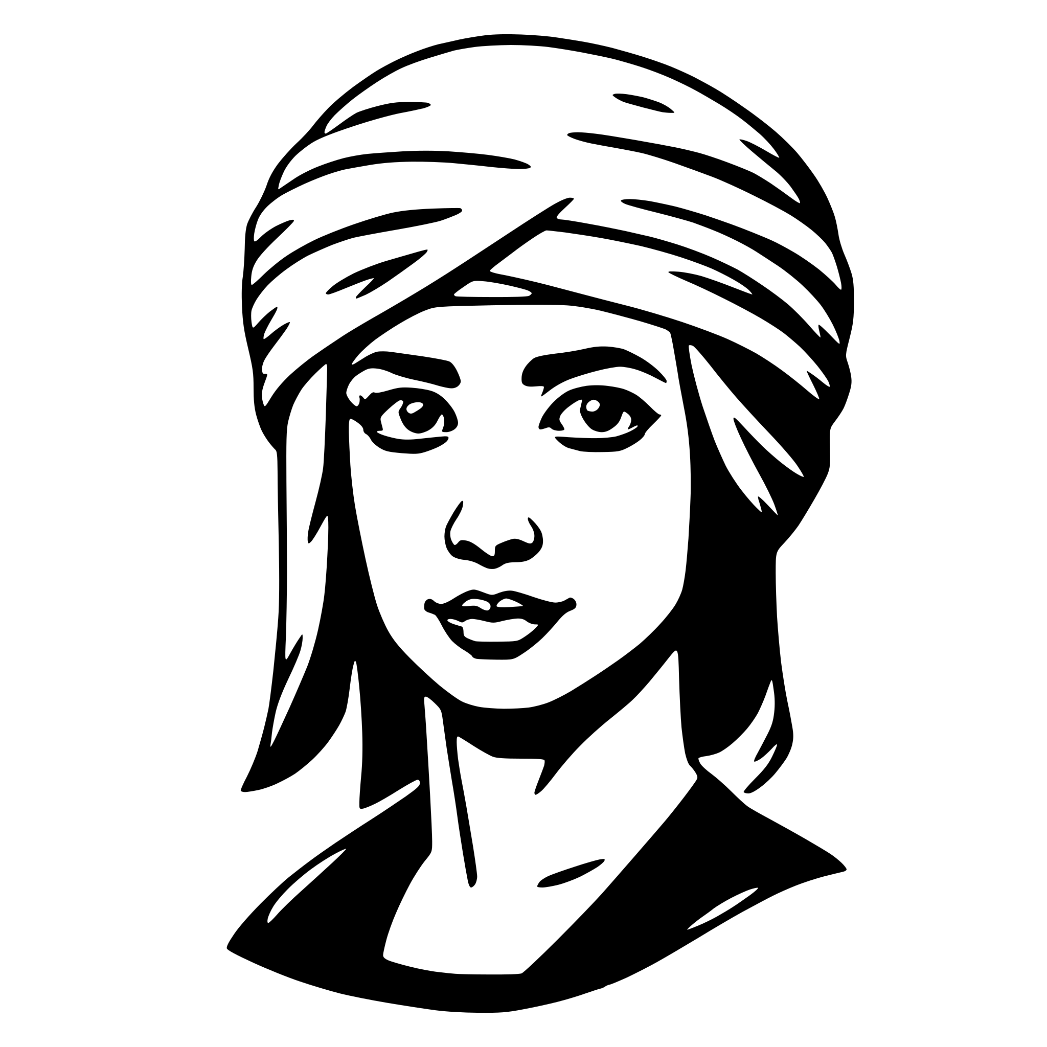 AI-generated SVG of a turban