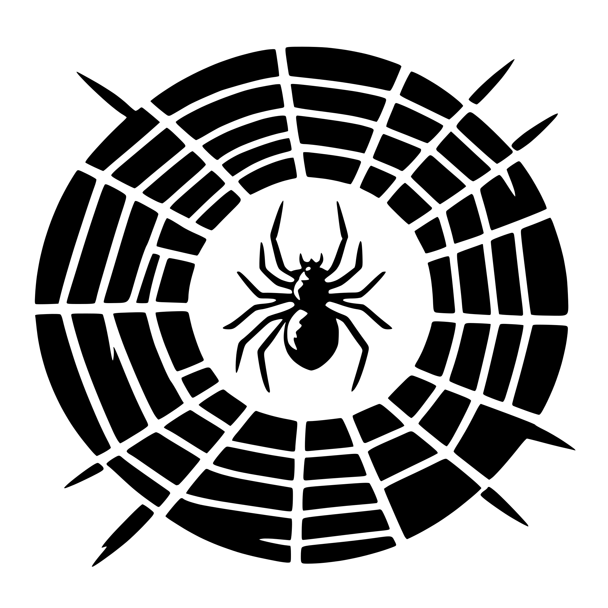 AI-generated SVG of 'Spider in the web'