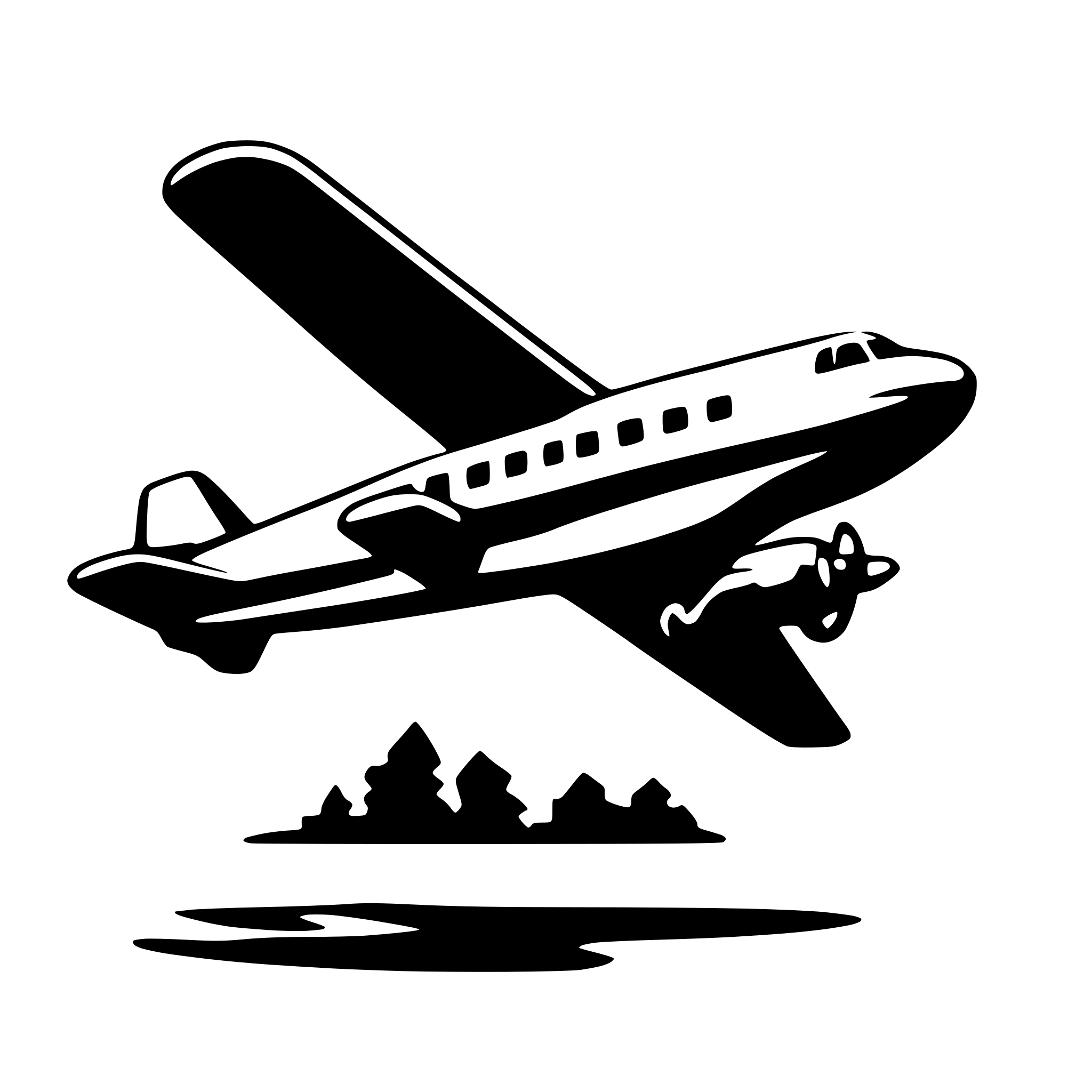 AI-generated SVG of a airplane stylized
