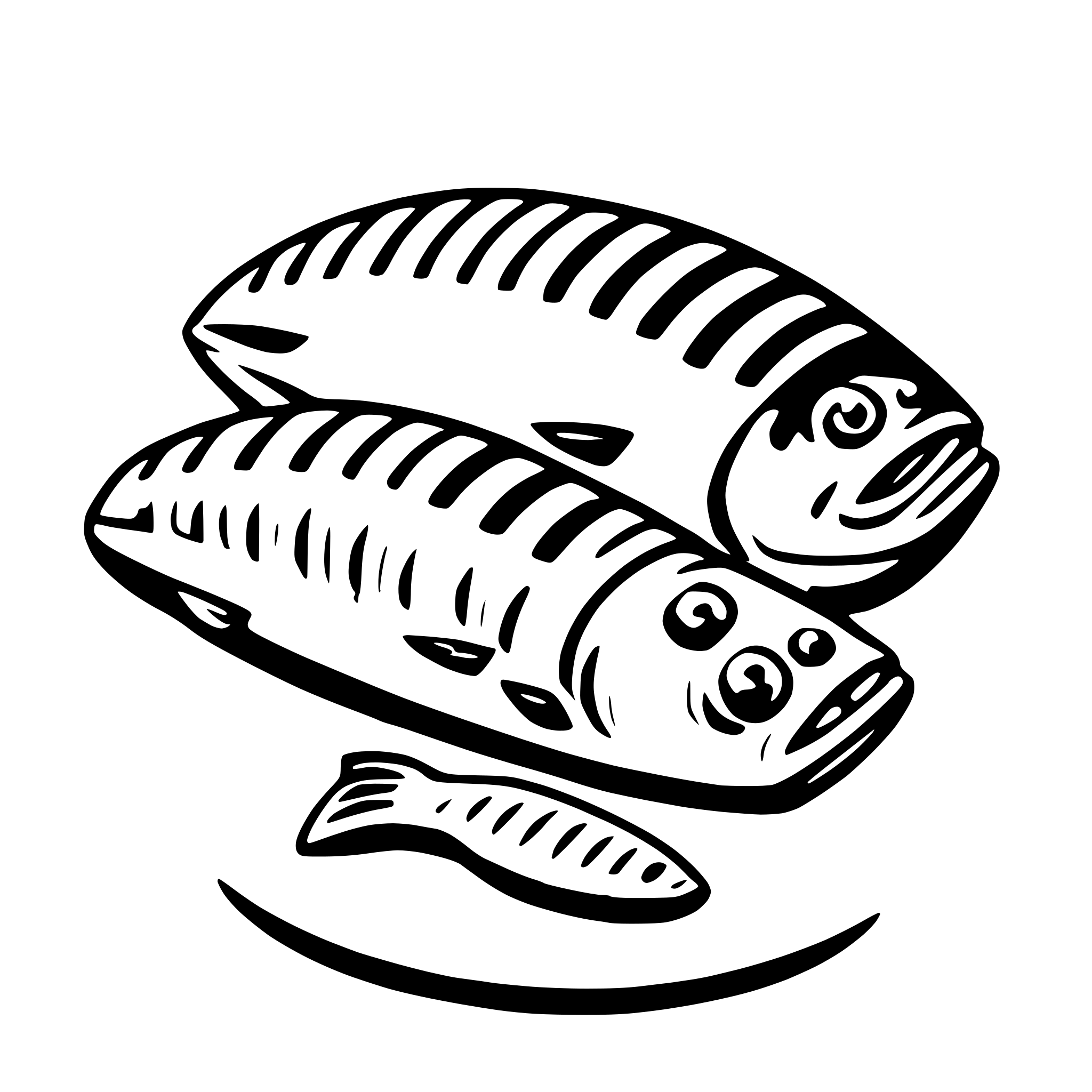 AI-generated SVG of a salmon