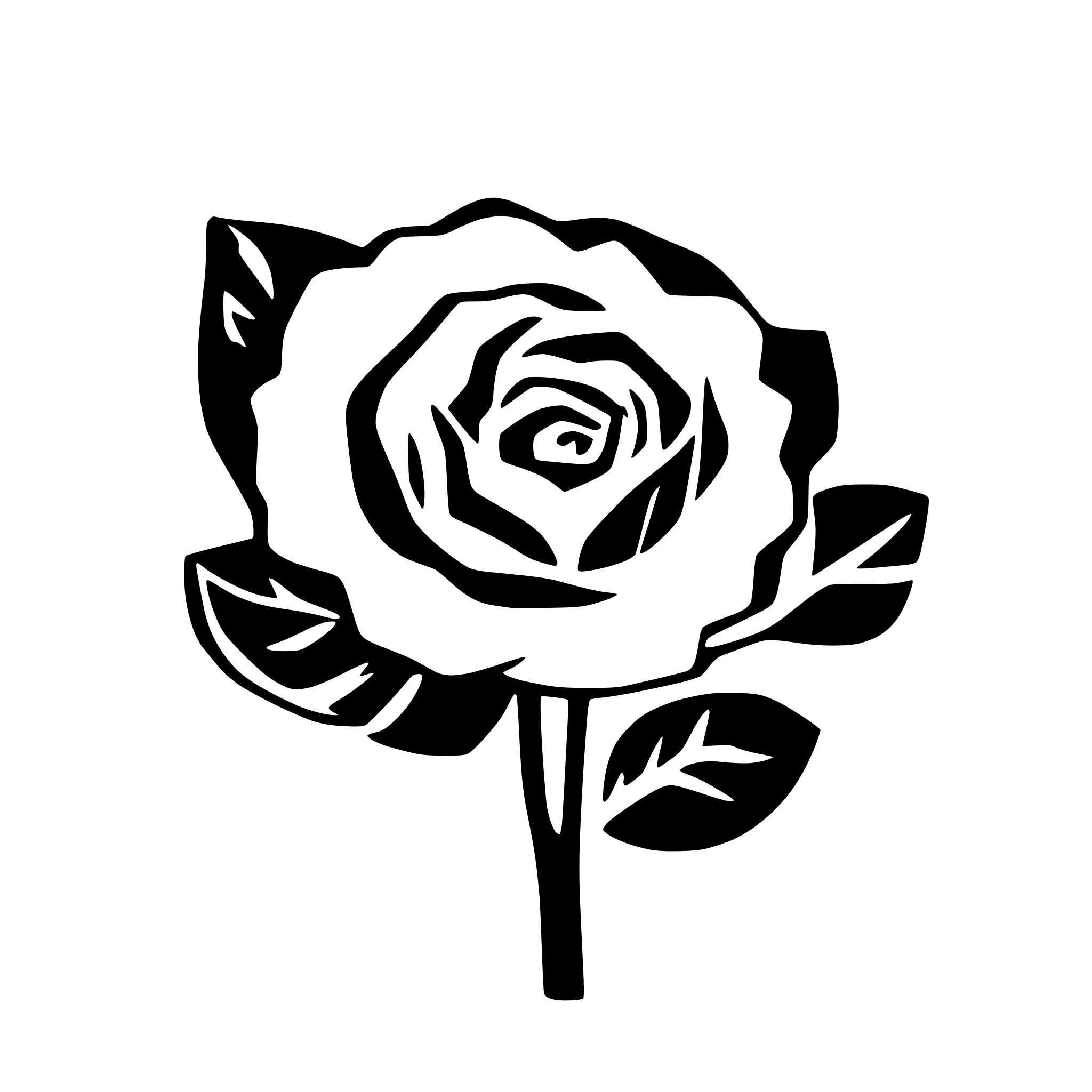AI-generated SVG of 'rose flower'