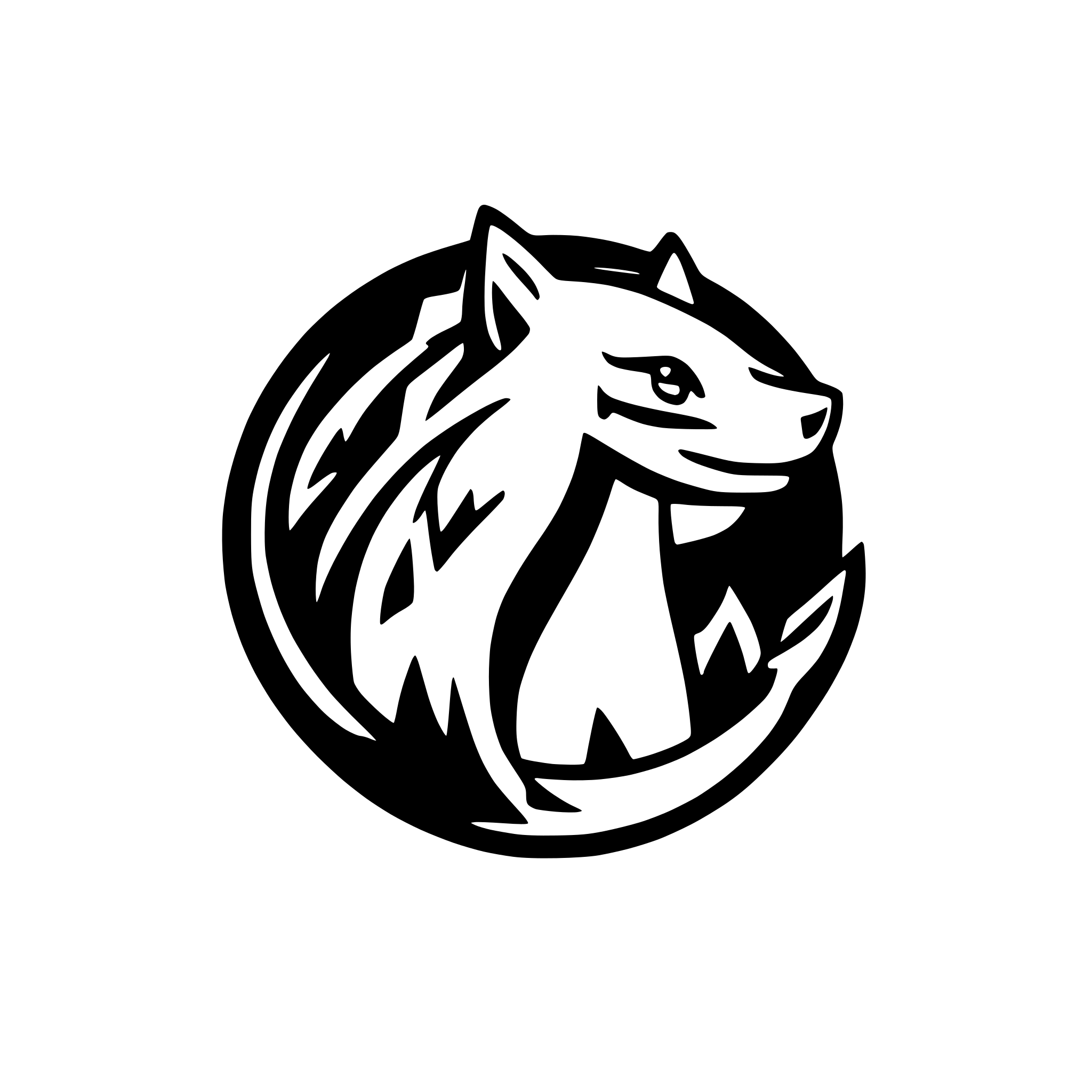 AI-generated SVG of 'water wolf'
