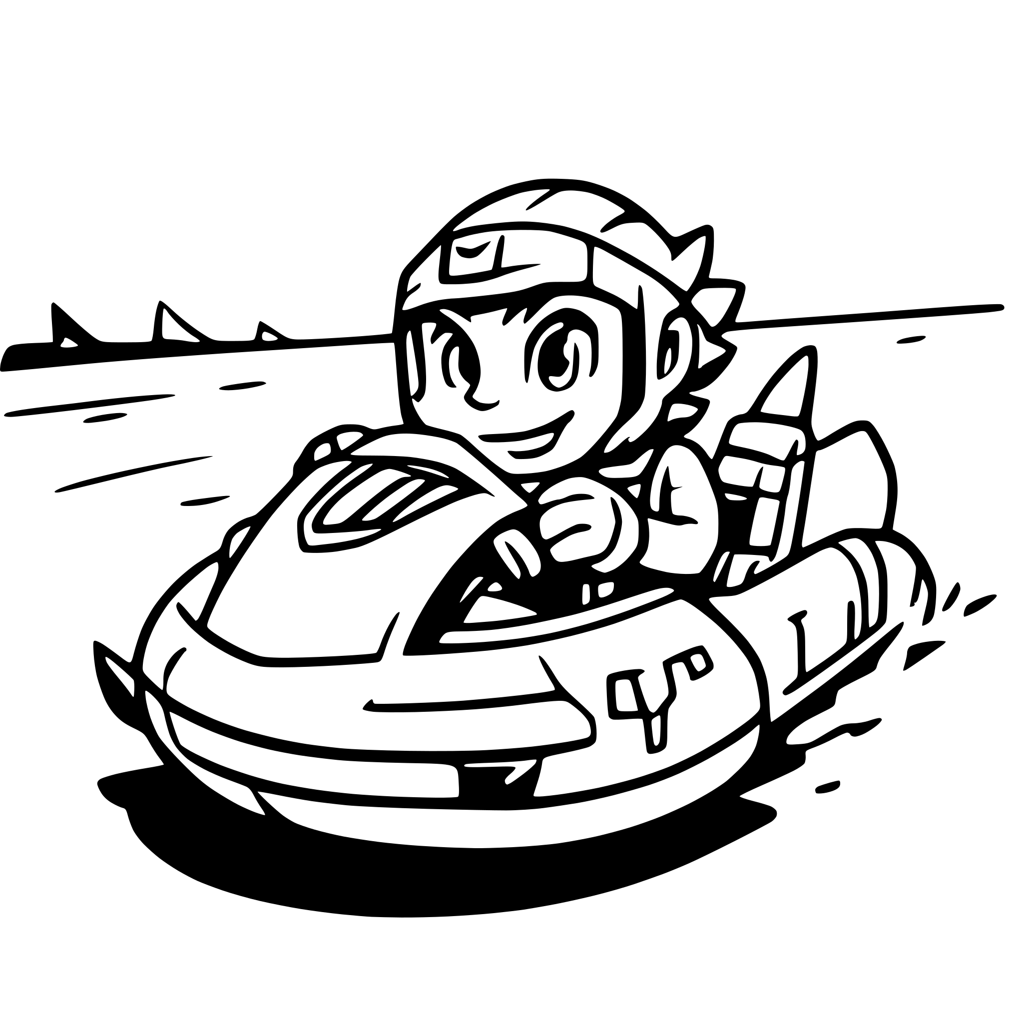 AI-generated SVG of a mario racing a seadoo fast in the style of mariokart game