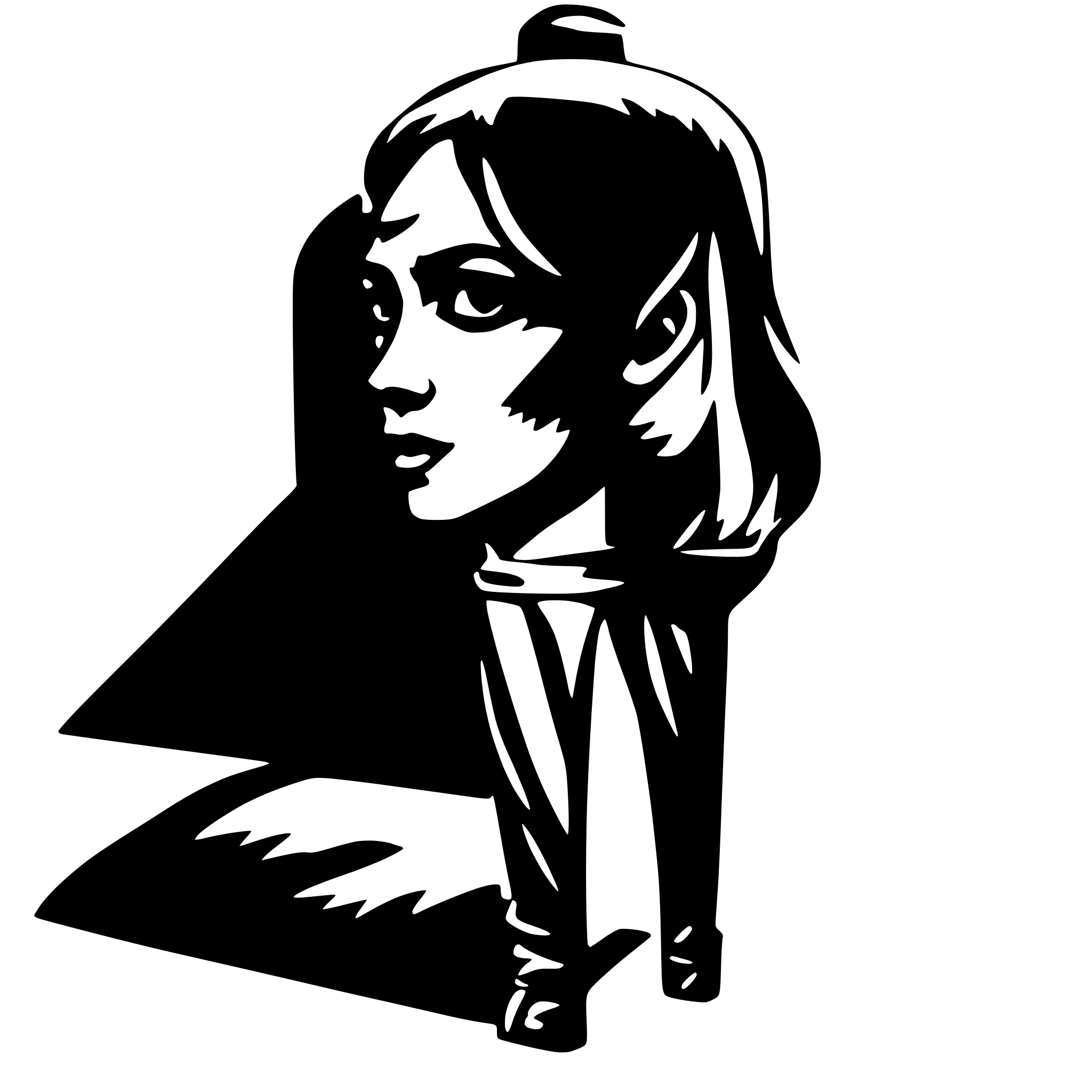 AI-generated SVG of a a shadow looking down