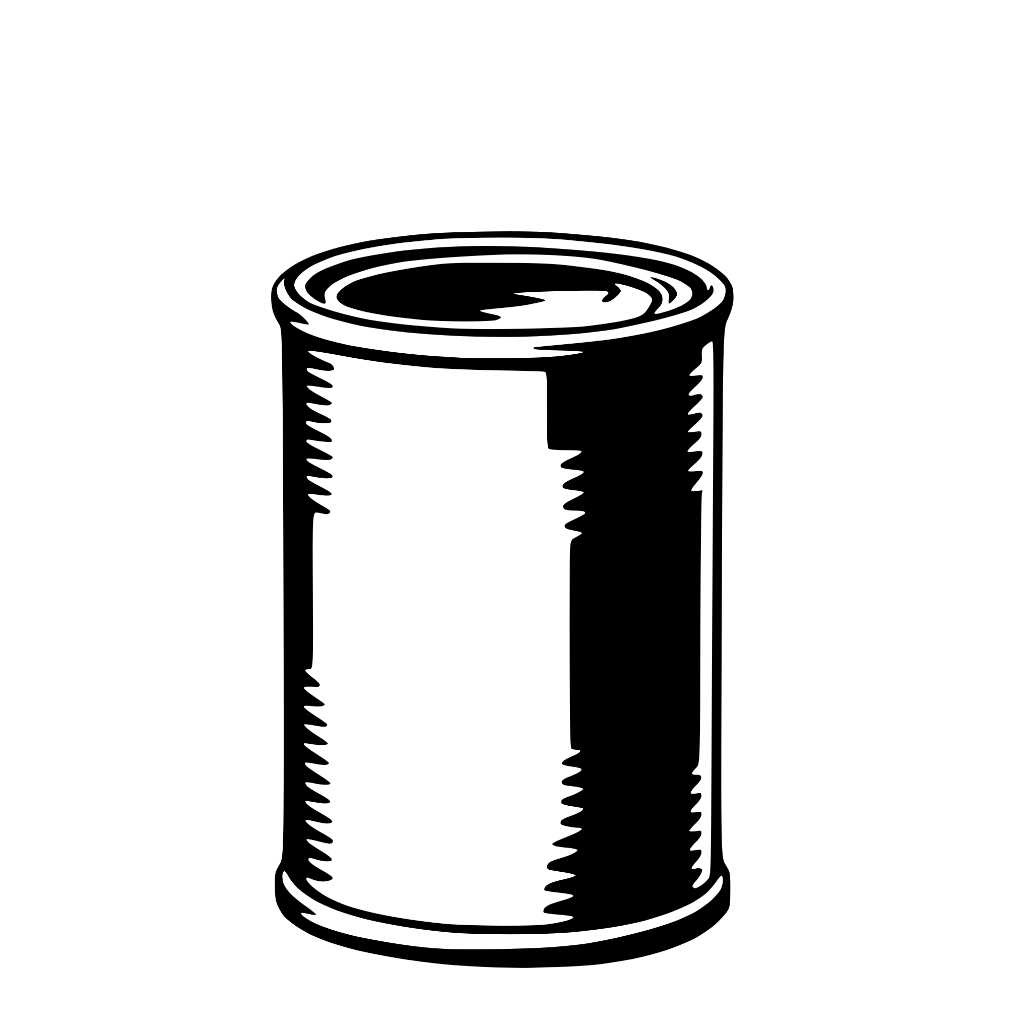 AI-generated SVG of 'tin can'